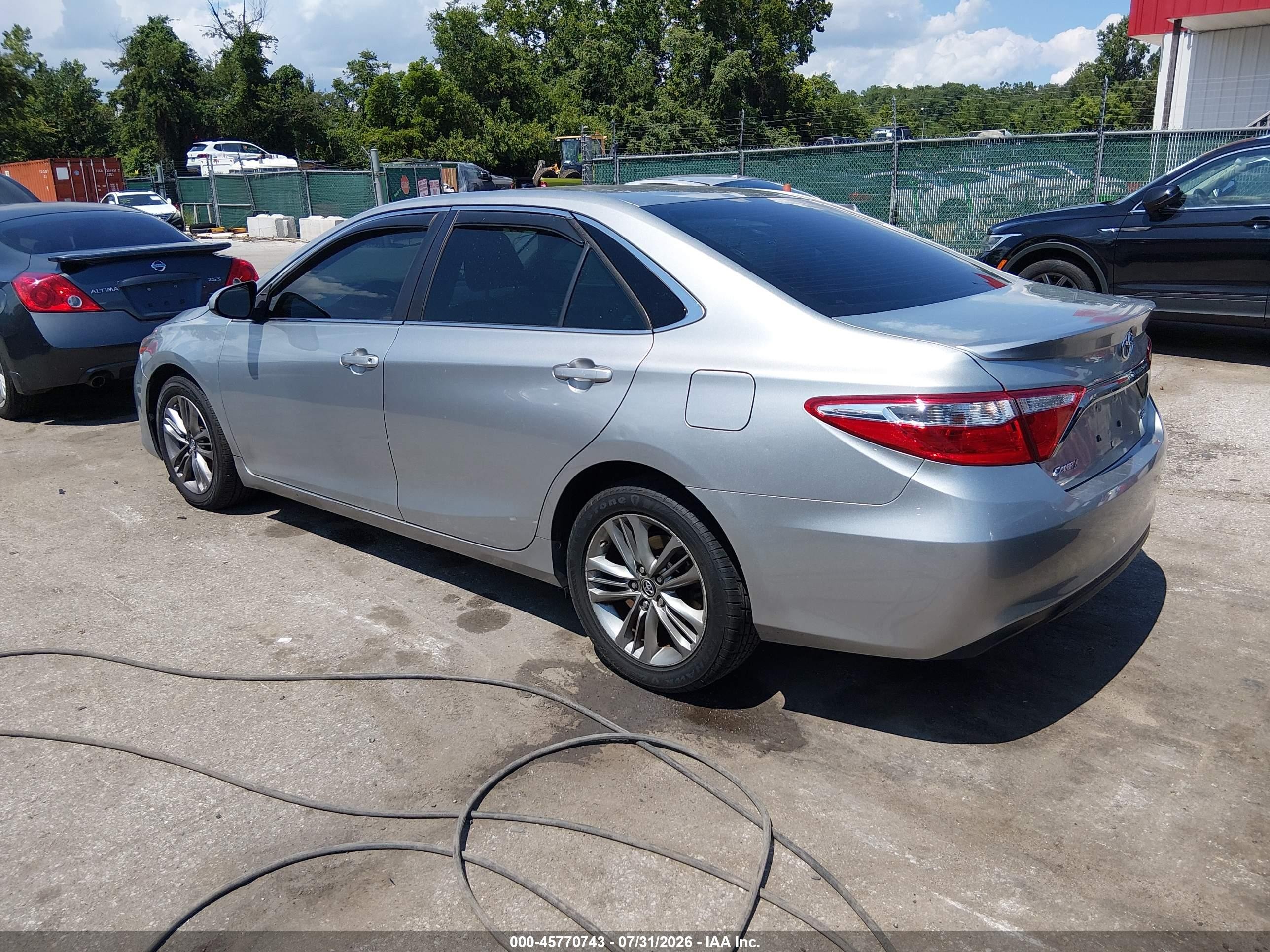 2015 Toyota Camry Se Gray vin: 4T1BF1FKXFU093757