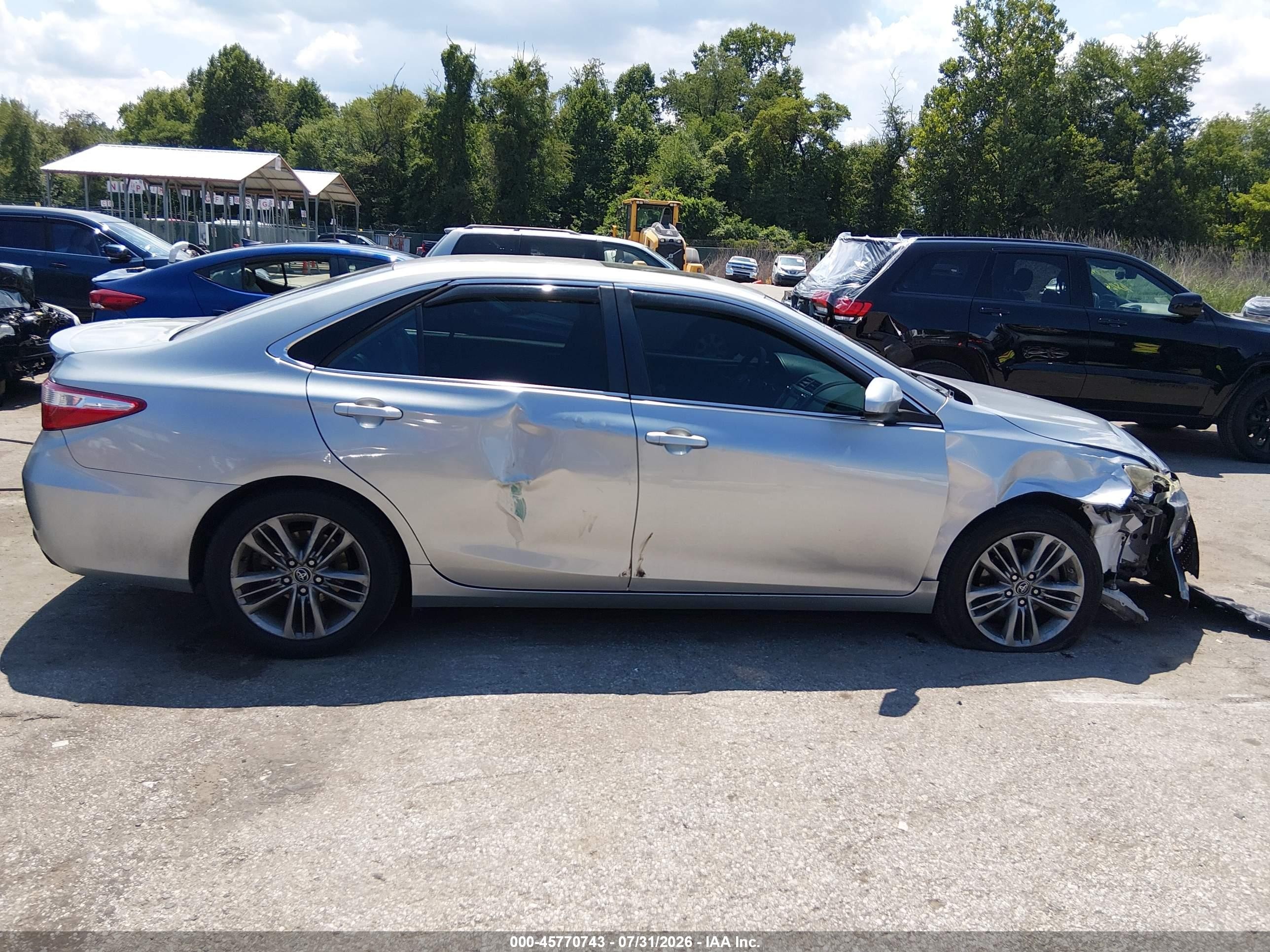2015 Toyota Camry Se Gray vin: 4T1BF1FKXFU093757