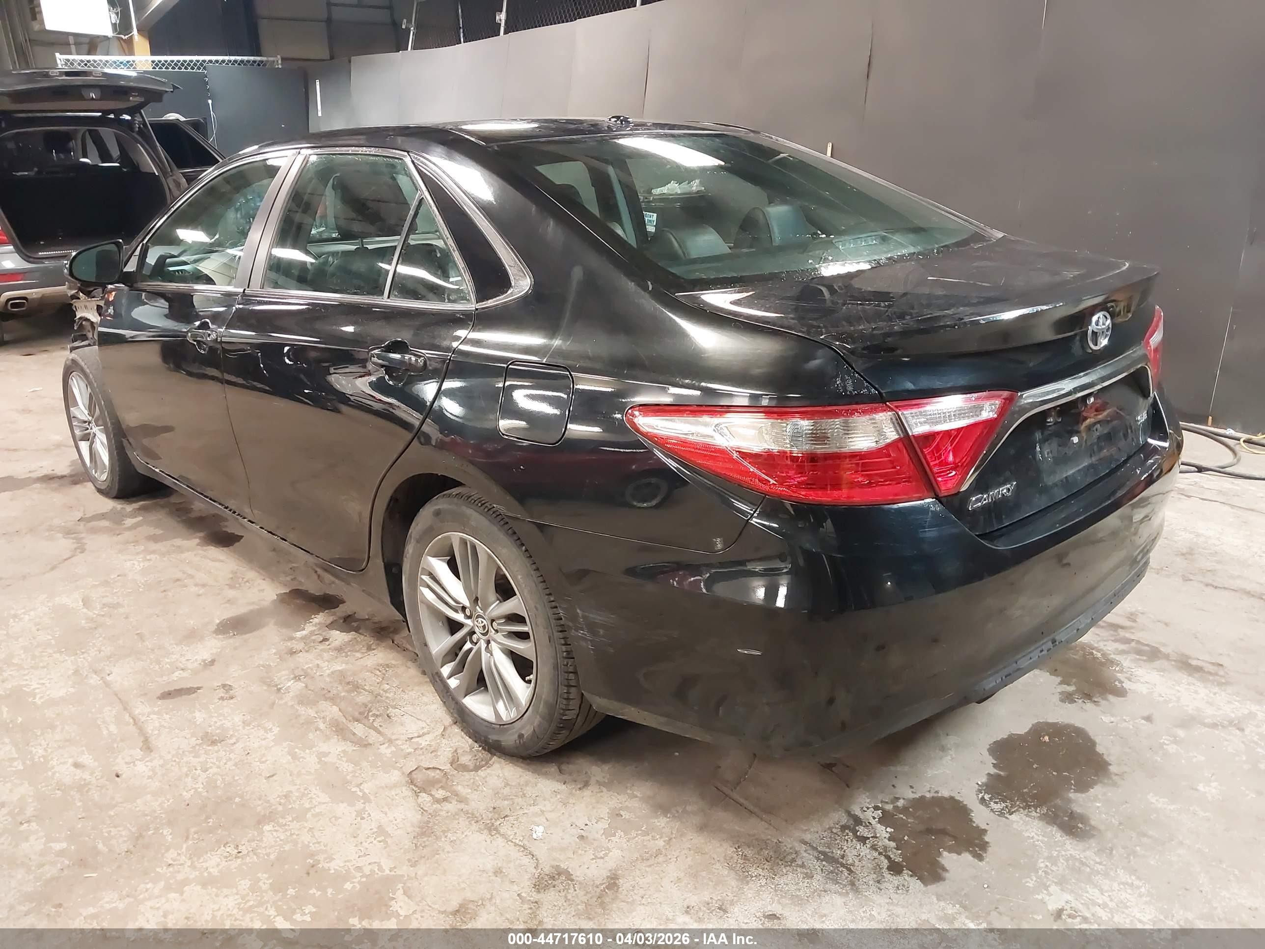 2015 Toyota Camry Se Black vin: 4T1BF1FKXFU096884