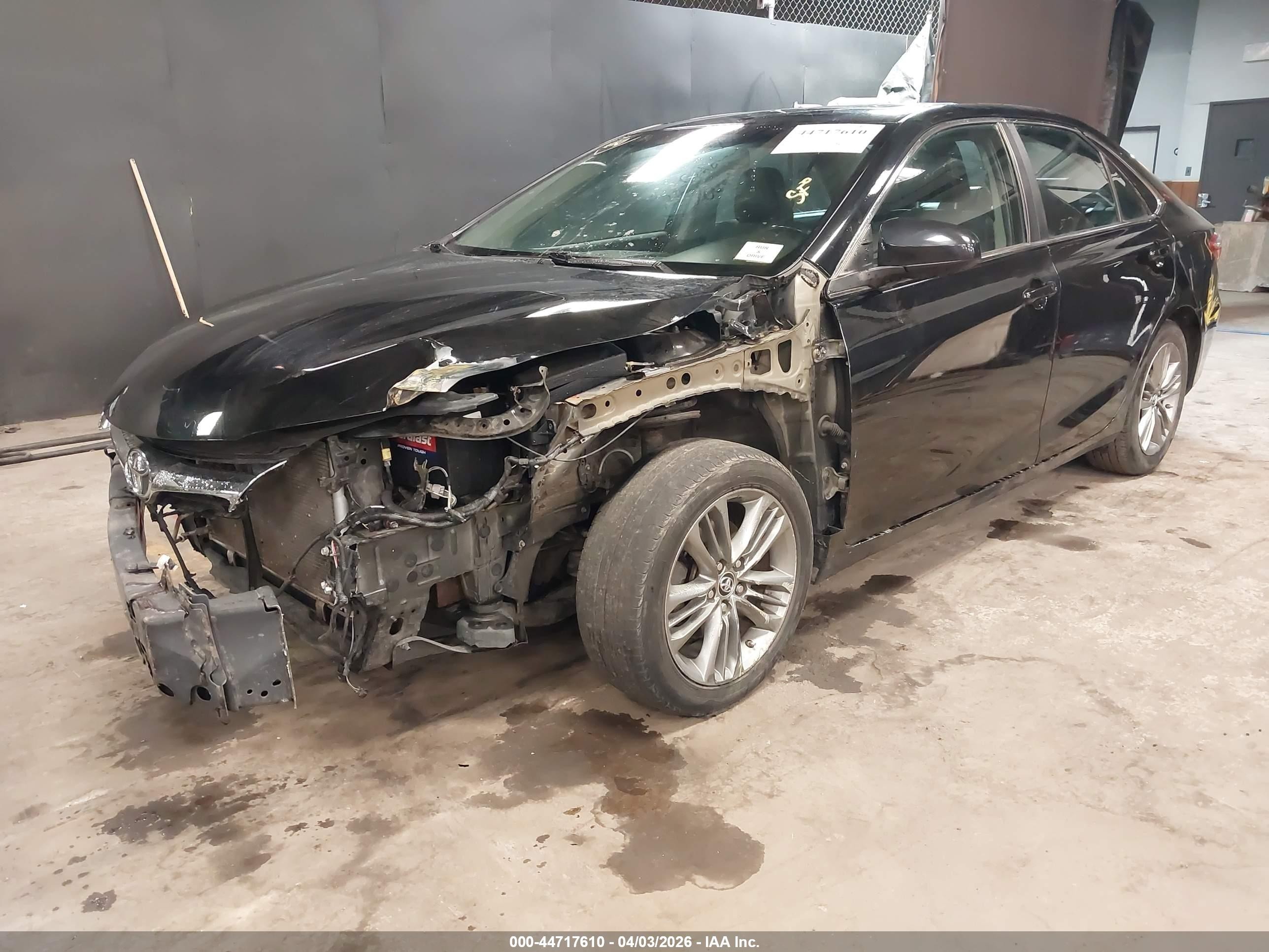2015 Toyota Camry Se Black vin: 4T1BF1FKXFU096884