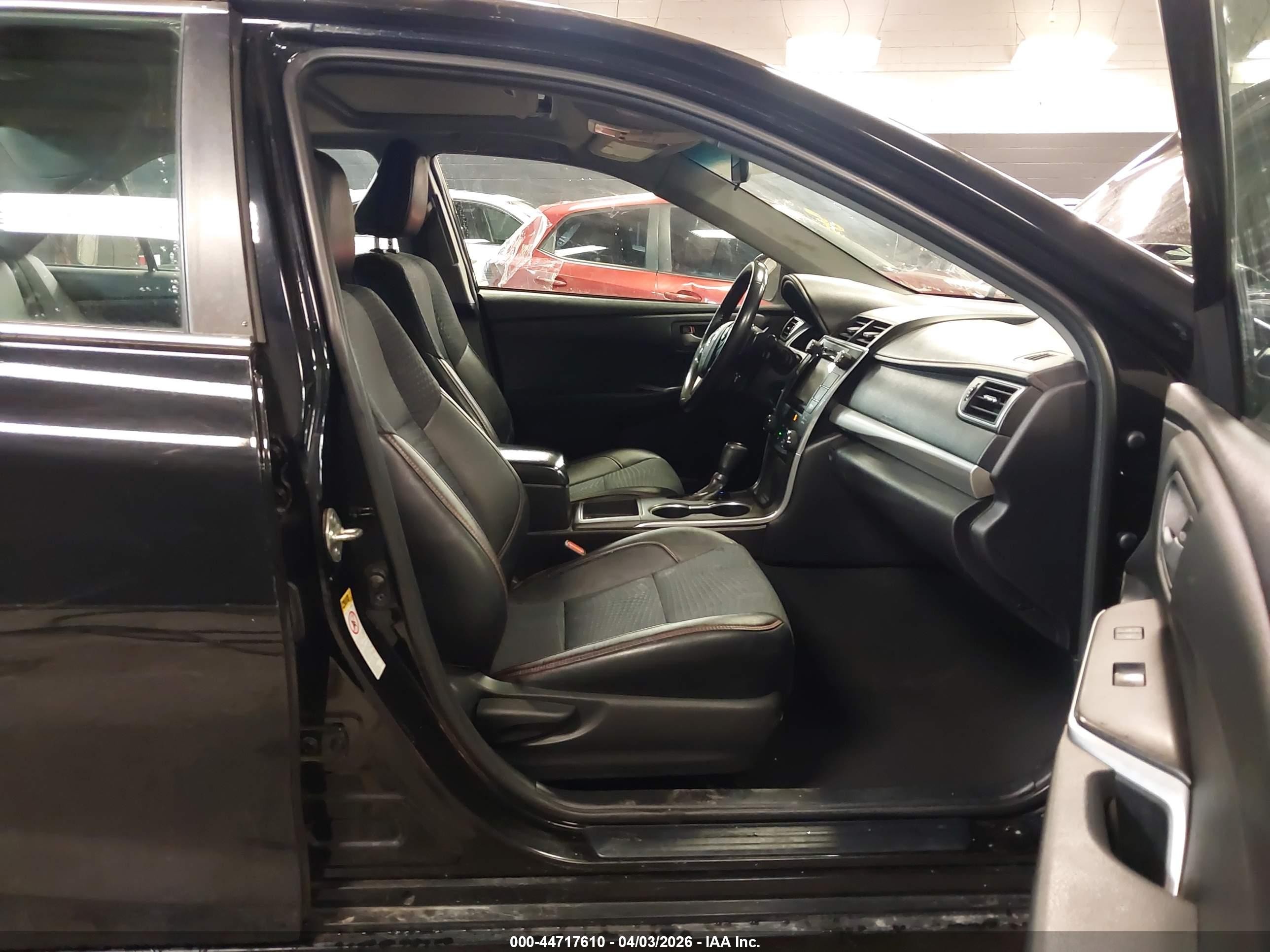 2015 Toyota Camry Se Black vin: 4T1BF1FKXFU096884