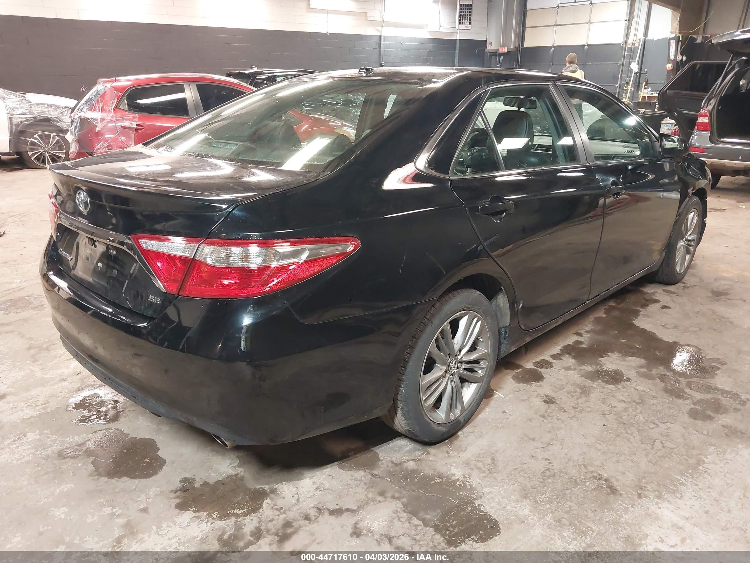 2015 Toyota Camry Se Black vin: 4T1BF1FKXFU096884