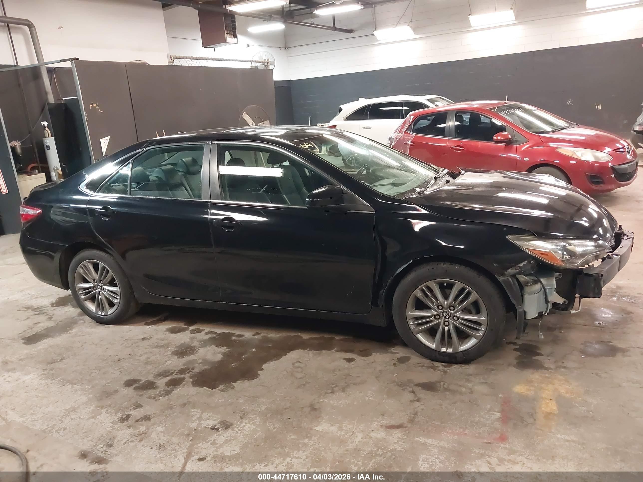 2015 Toyota Camry Se Black vin: 4T1BF1FKXFU096884