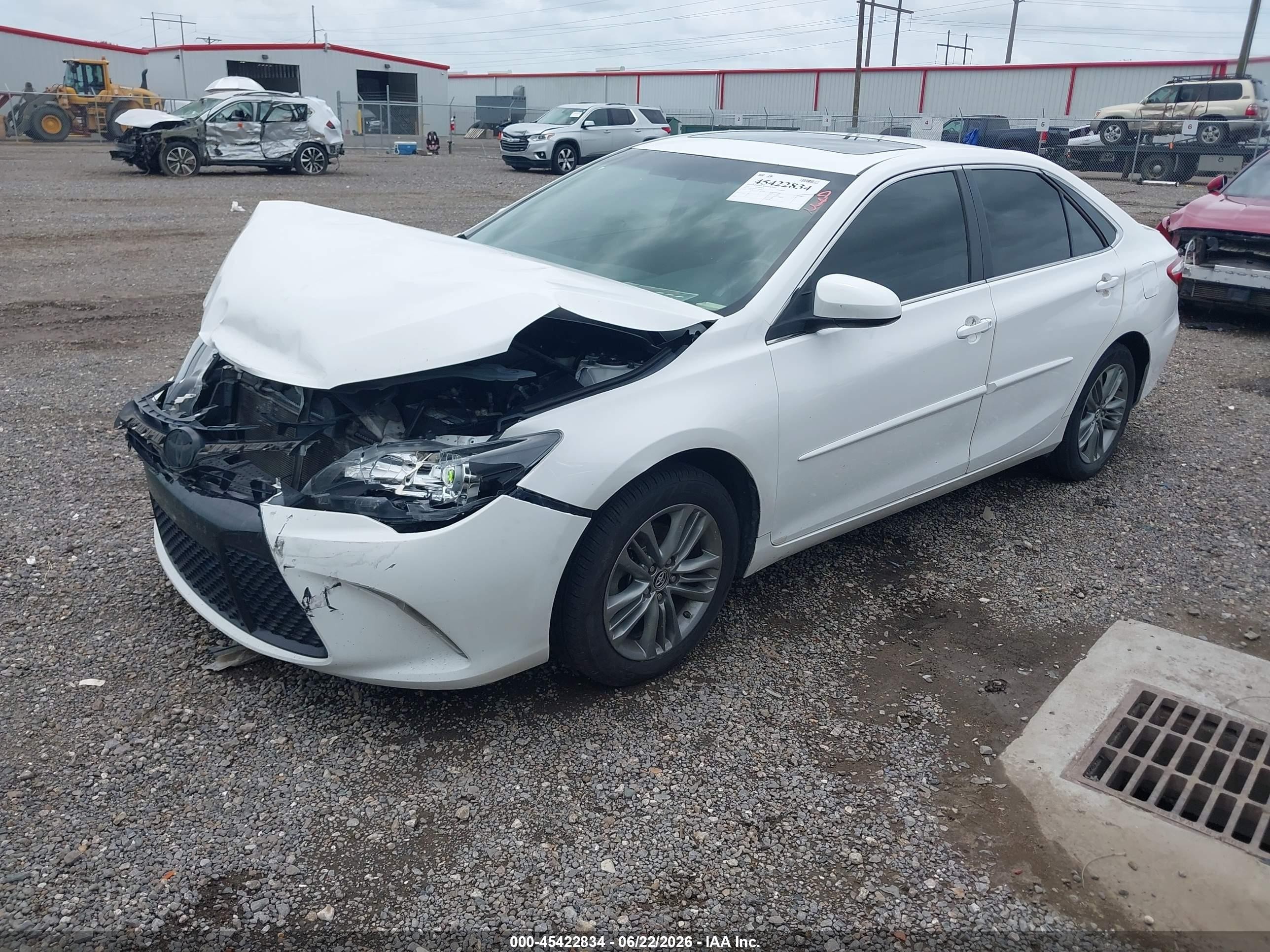 2015 Toyota Camry Se White vin: 4T1BF1FKXFU099073