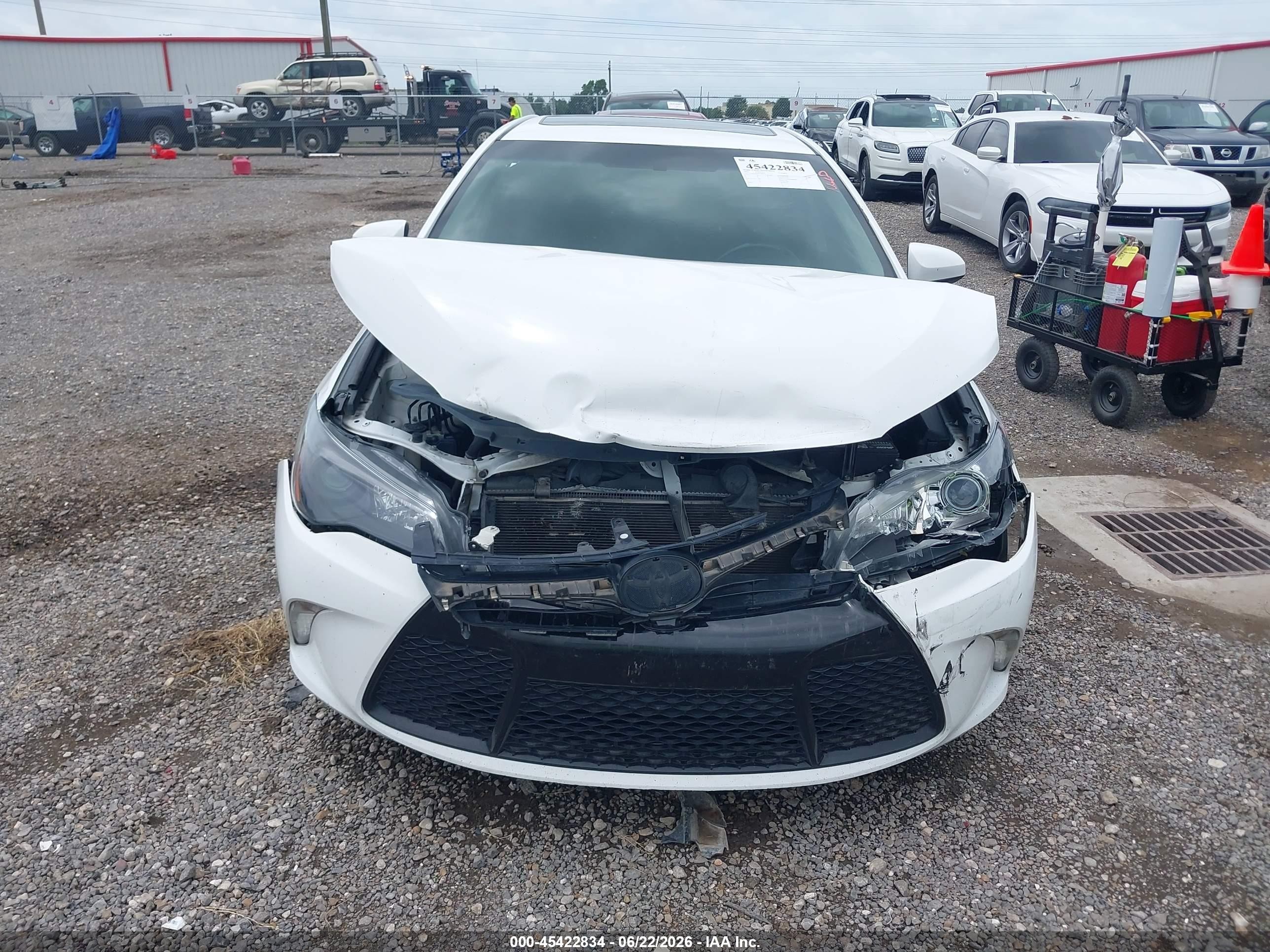 2015 Toyota Camry Se White vin: 4T1BF1FKXFU099073