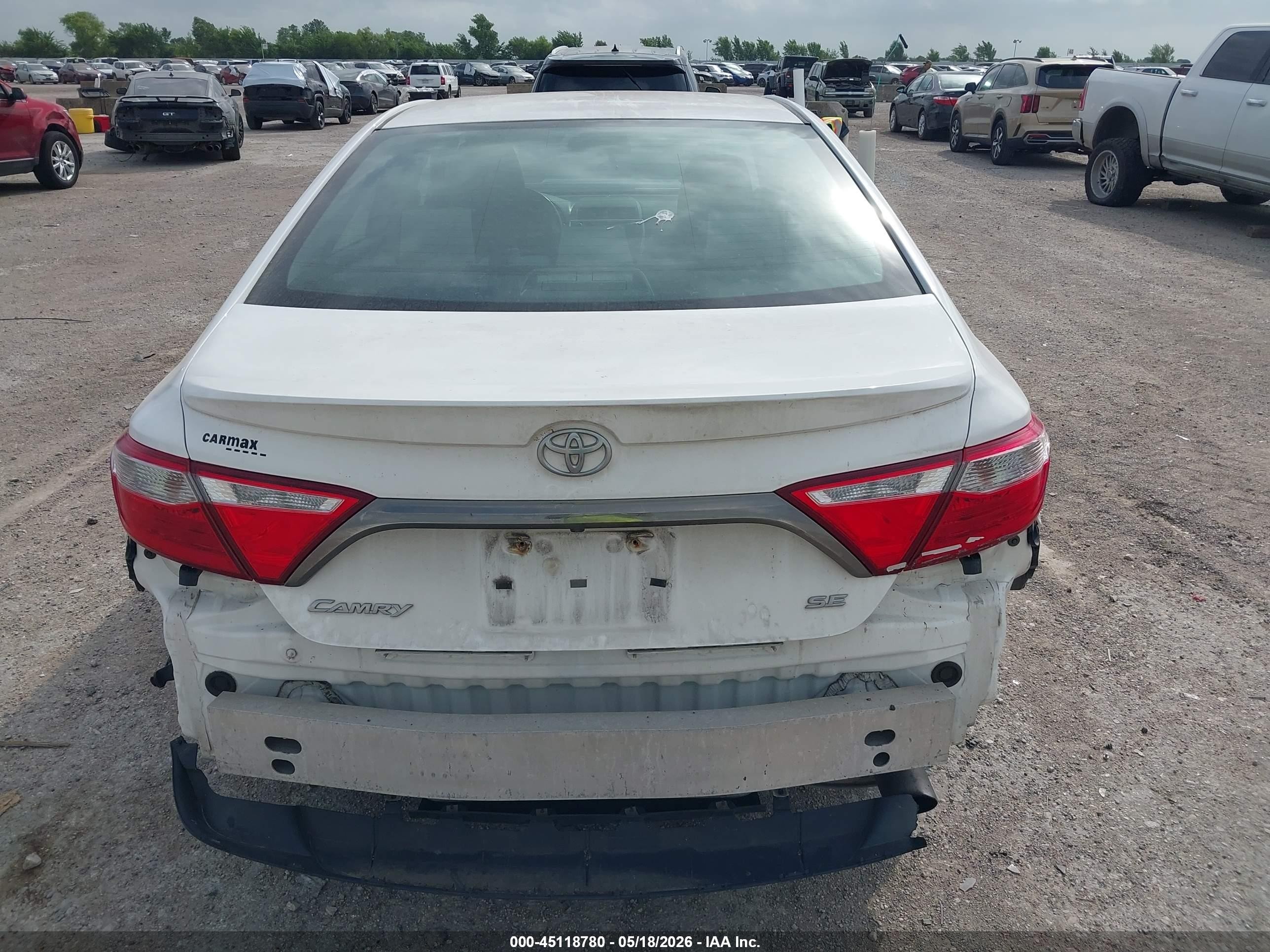 2015 Toyota Camry Se White vin: 4T1BF1FKXFU109200