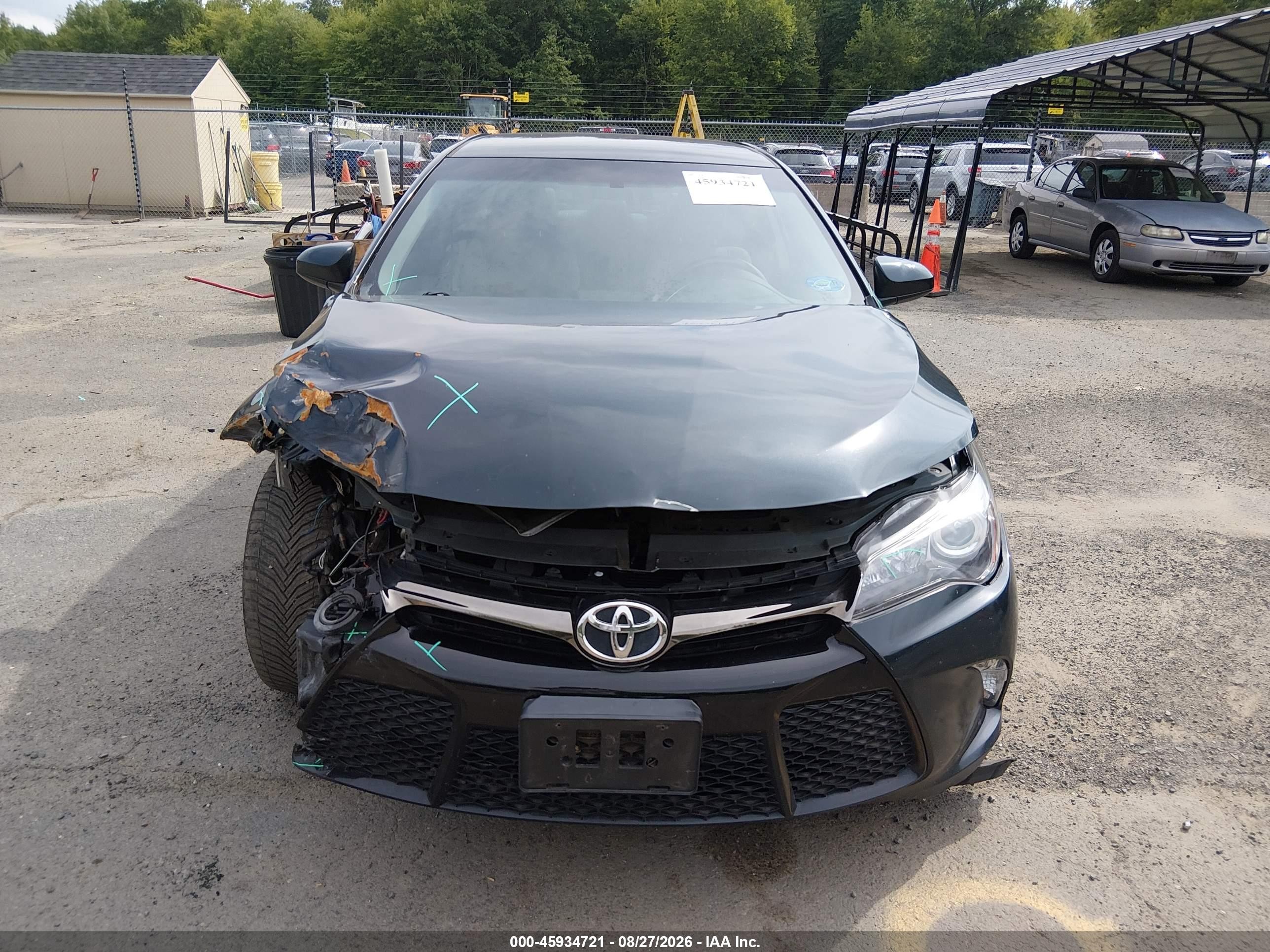 2015 Toyota Camry Se Green vin: 4T1BF1FKXFU114655