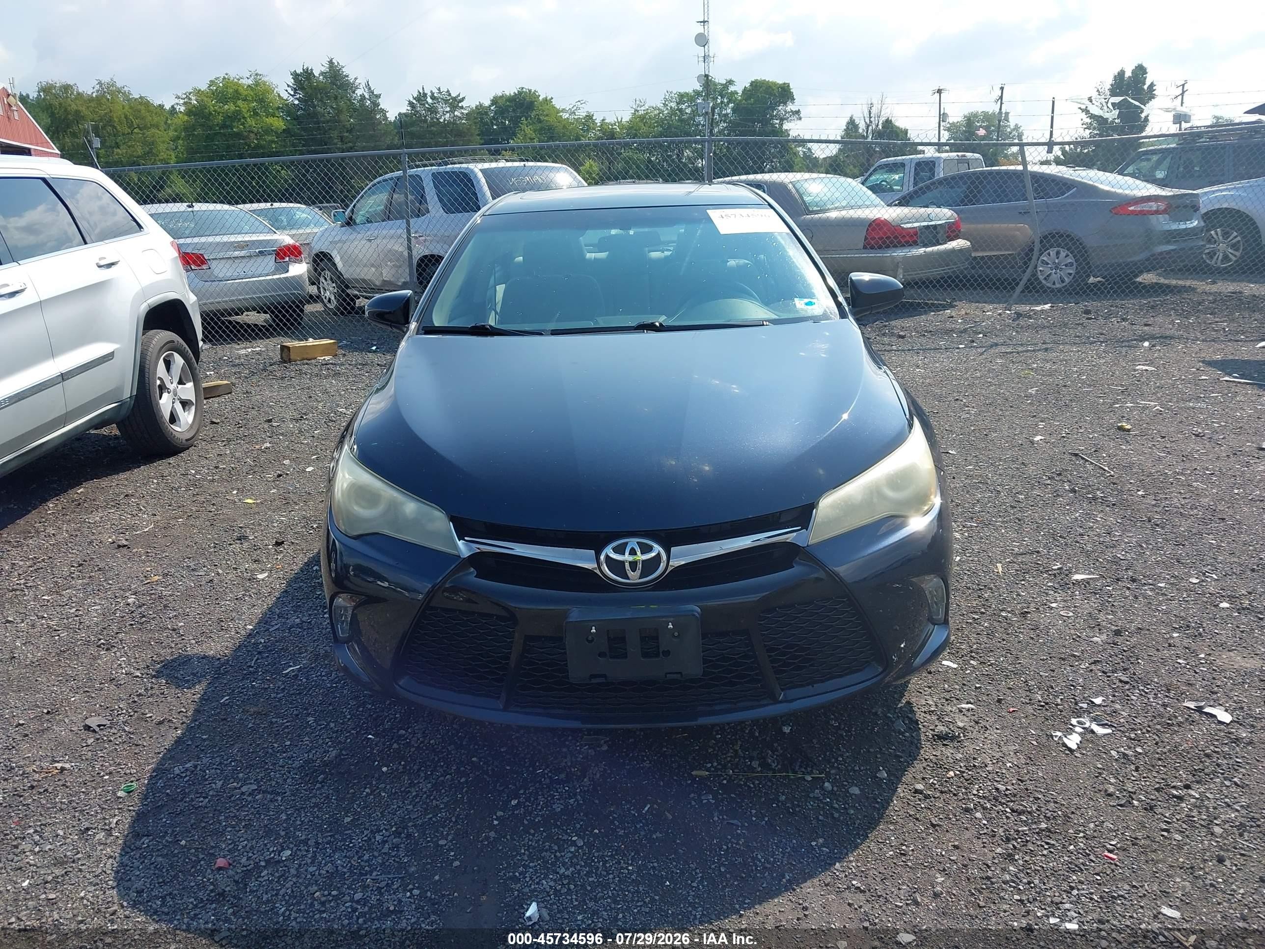 2015 Toyota Camry Xse Black vin: 4T1BF1FKXFU490093