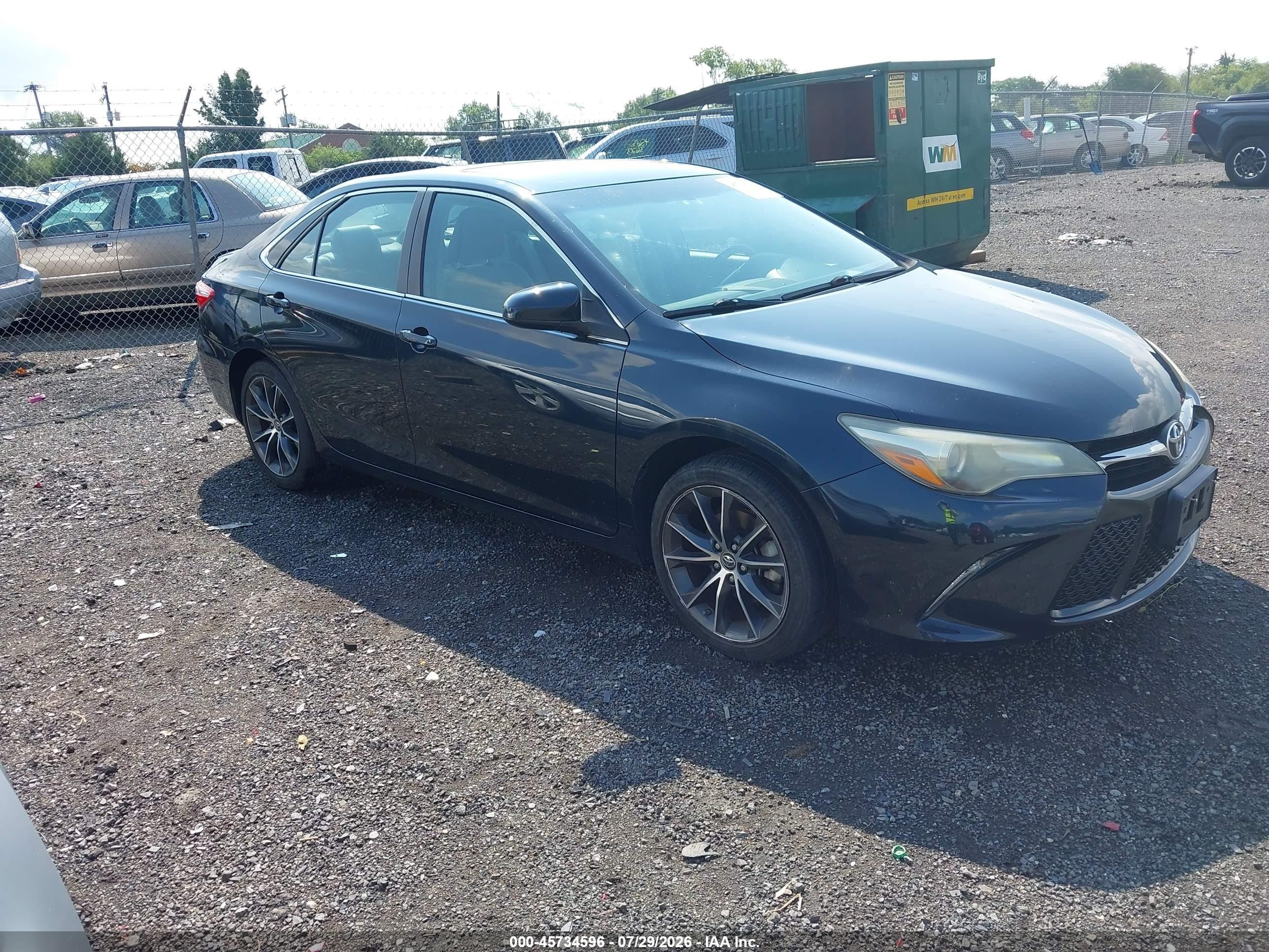 2015 Toyota Camry Xse Black vin: 4T1BF1FKXFU490093