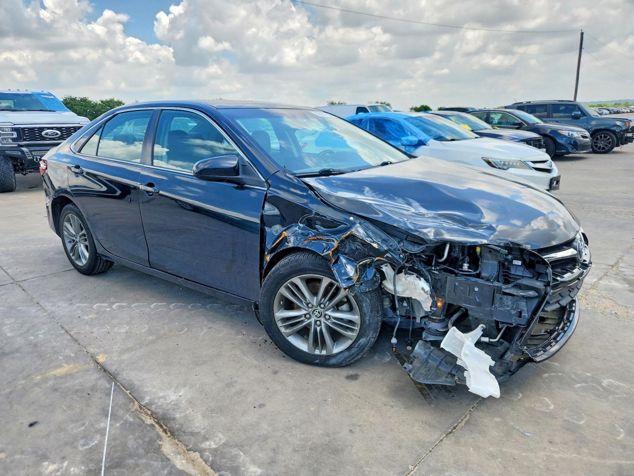 2015 Toyota Camry Se Black vin: 4T1BF1FKXFU496735