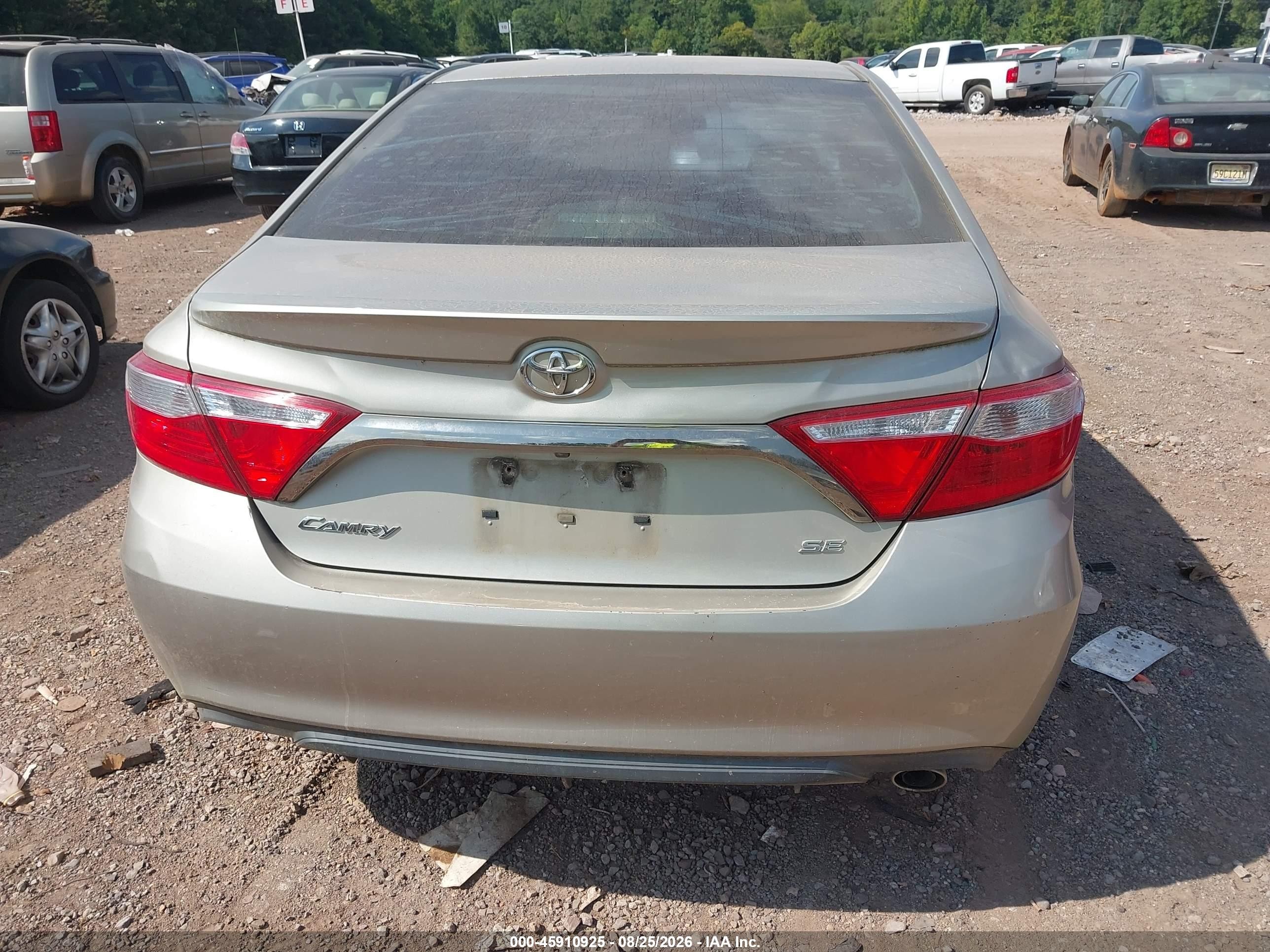 2015 Toyota Camry Se Black vin: 4T1BF1FKXFU881700