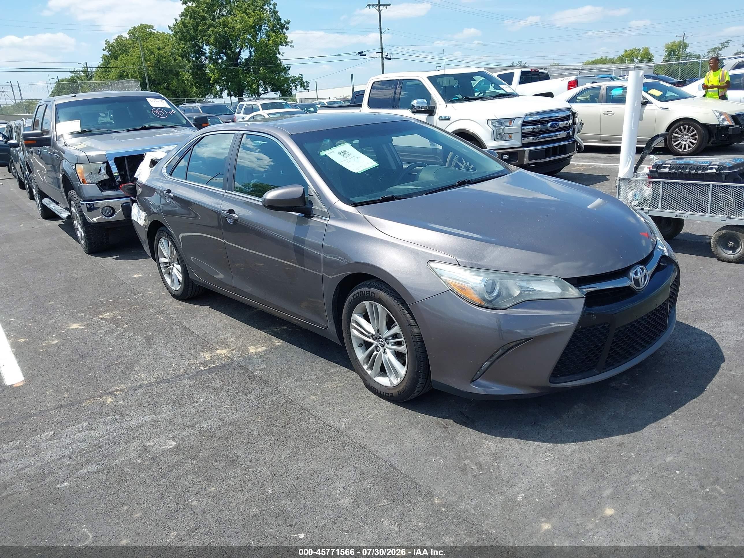 2015 Toyota Camry Se Gray vin: 4T1BF1FKXFU884936