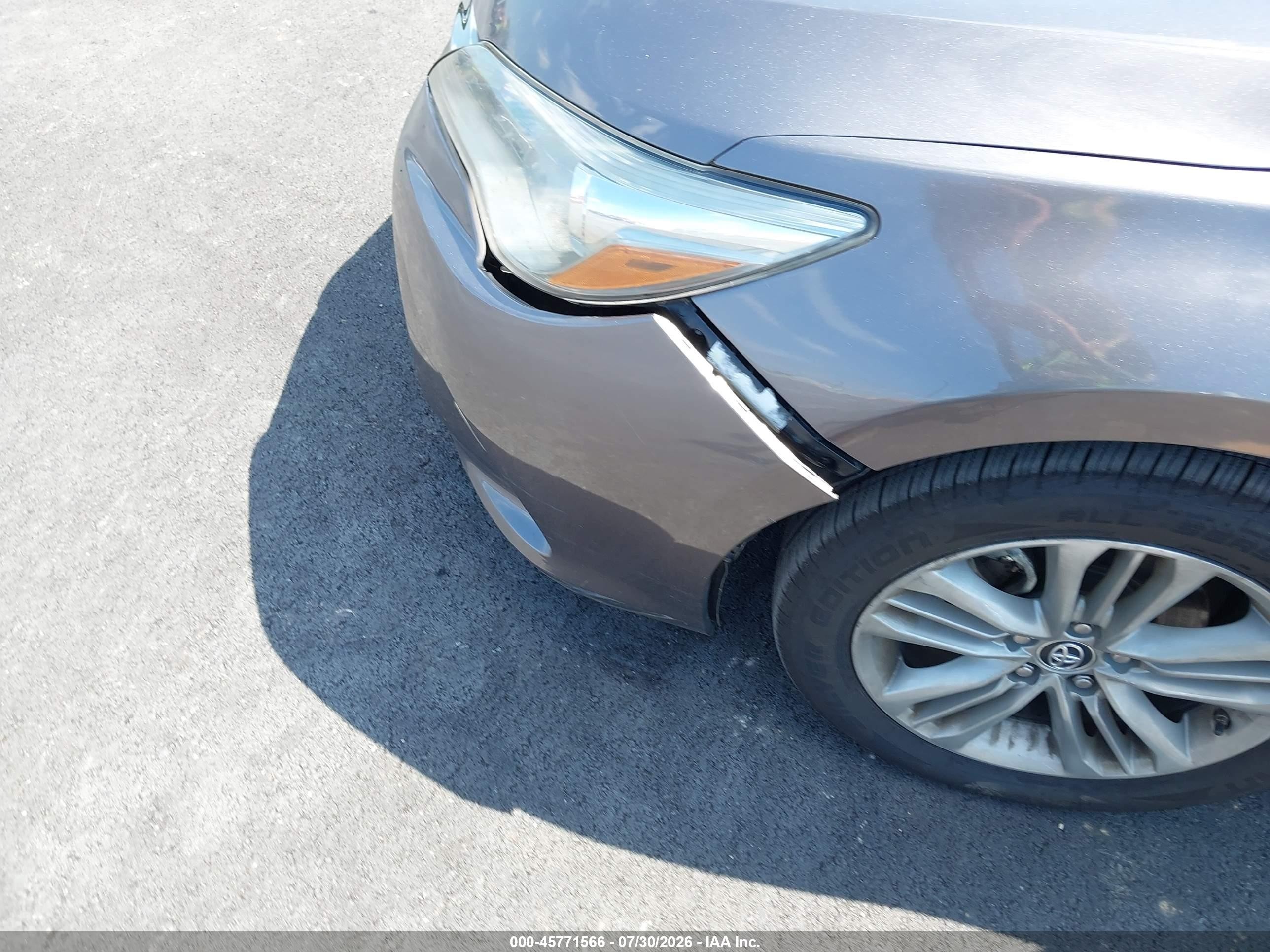 2015 Toyota Camry Se Gray vin: 4T1BF1FKXFU884936
