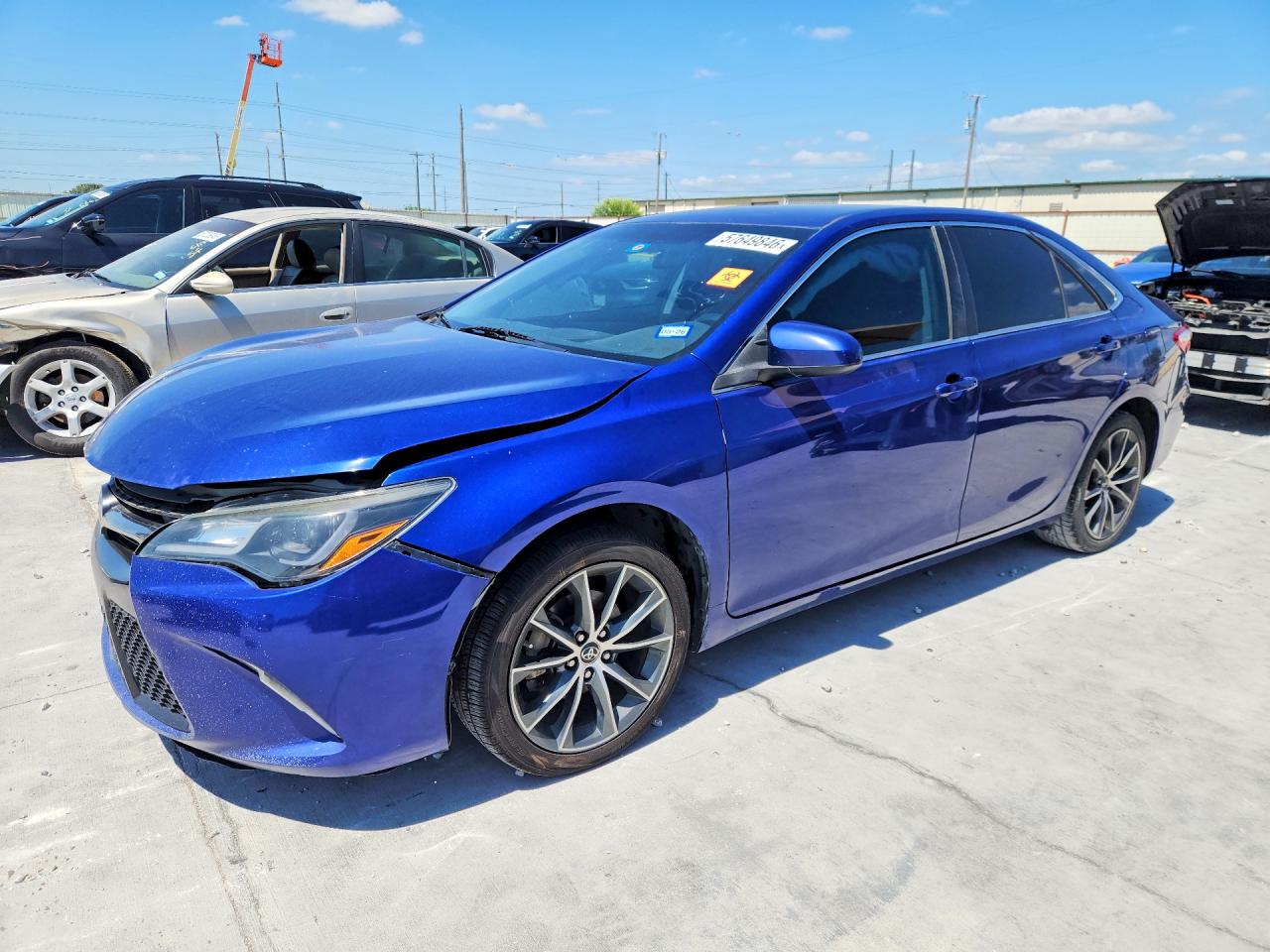 2015 Toyota Camry Xse Blue vin: 4T1BF1FKXFU887416