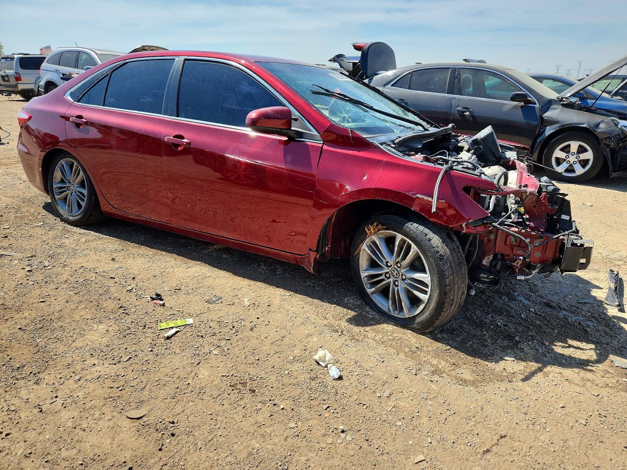 2015 Toyota Camry Se Red vin: 4T1BF1FKXFU894351