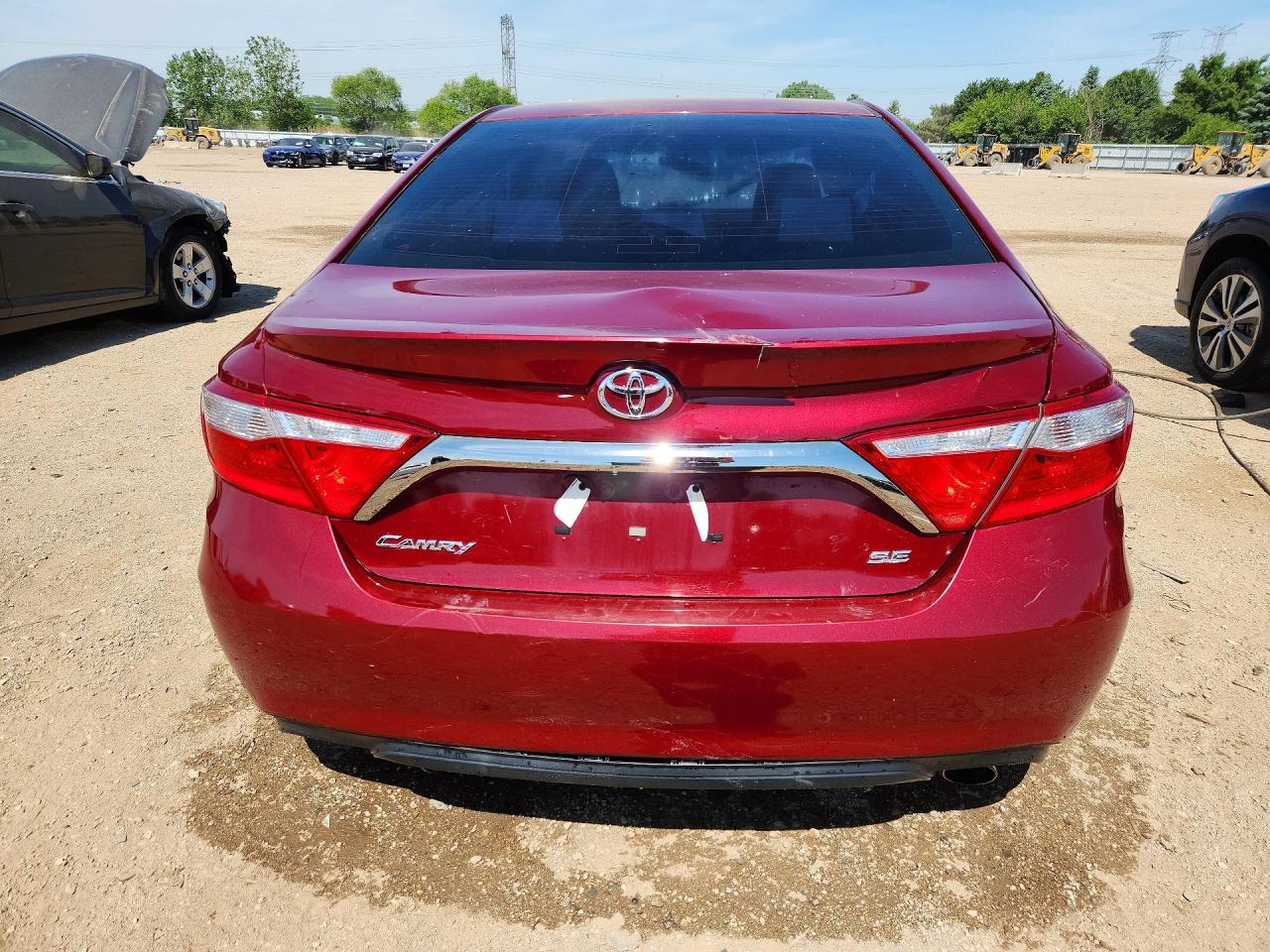 2015 Toyota Camry Se Red vin: 4T1BF1FKXFU894351