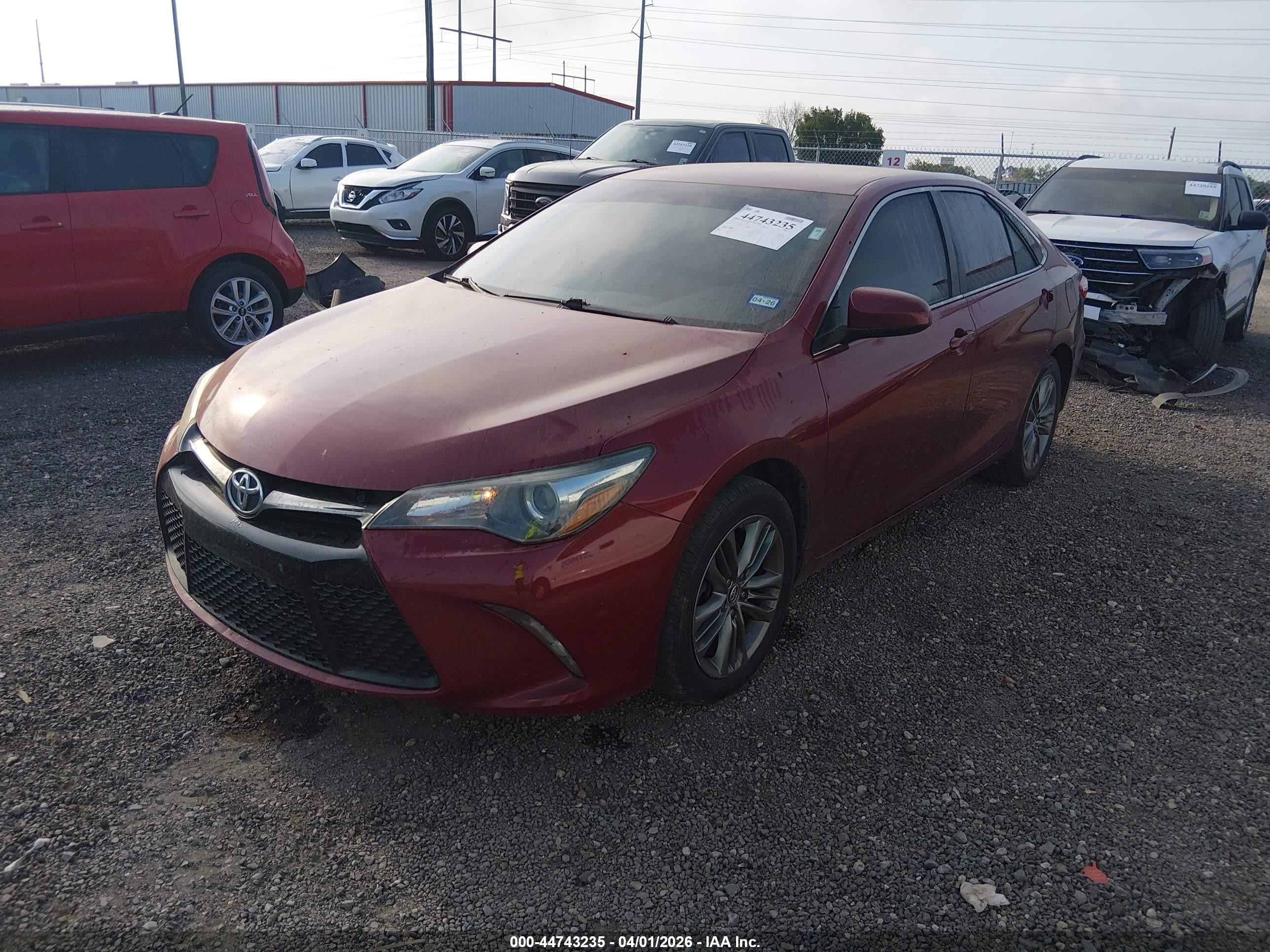 2015 Toyota Camry Se Red vin: 4T1BF1FKXFU910015