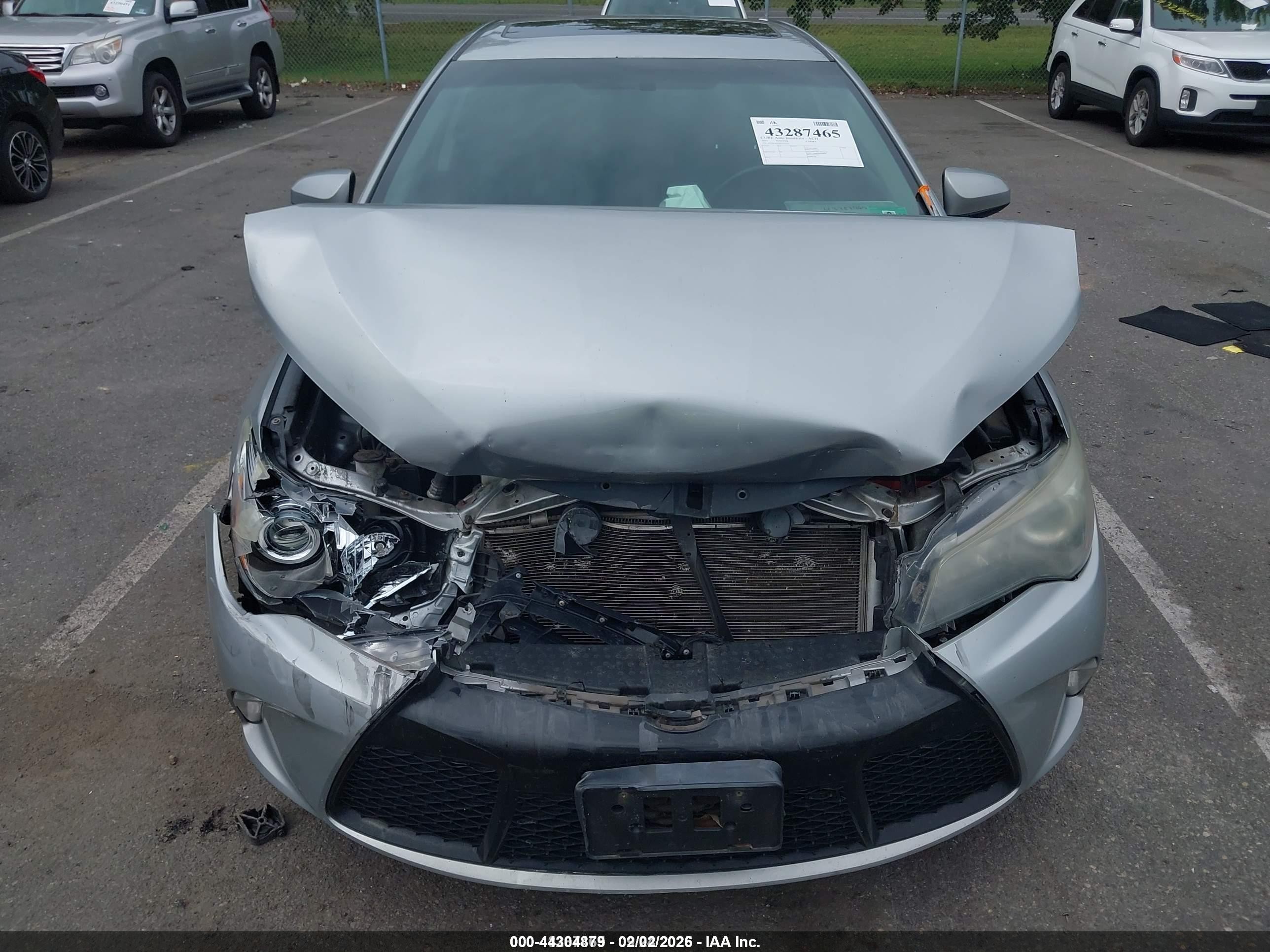 2015 Toyota Camry Se Gray vin: 4T1BF1FKXFU915232