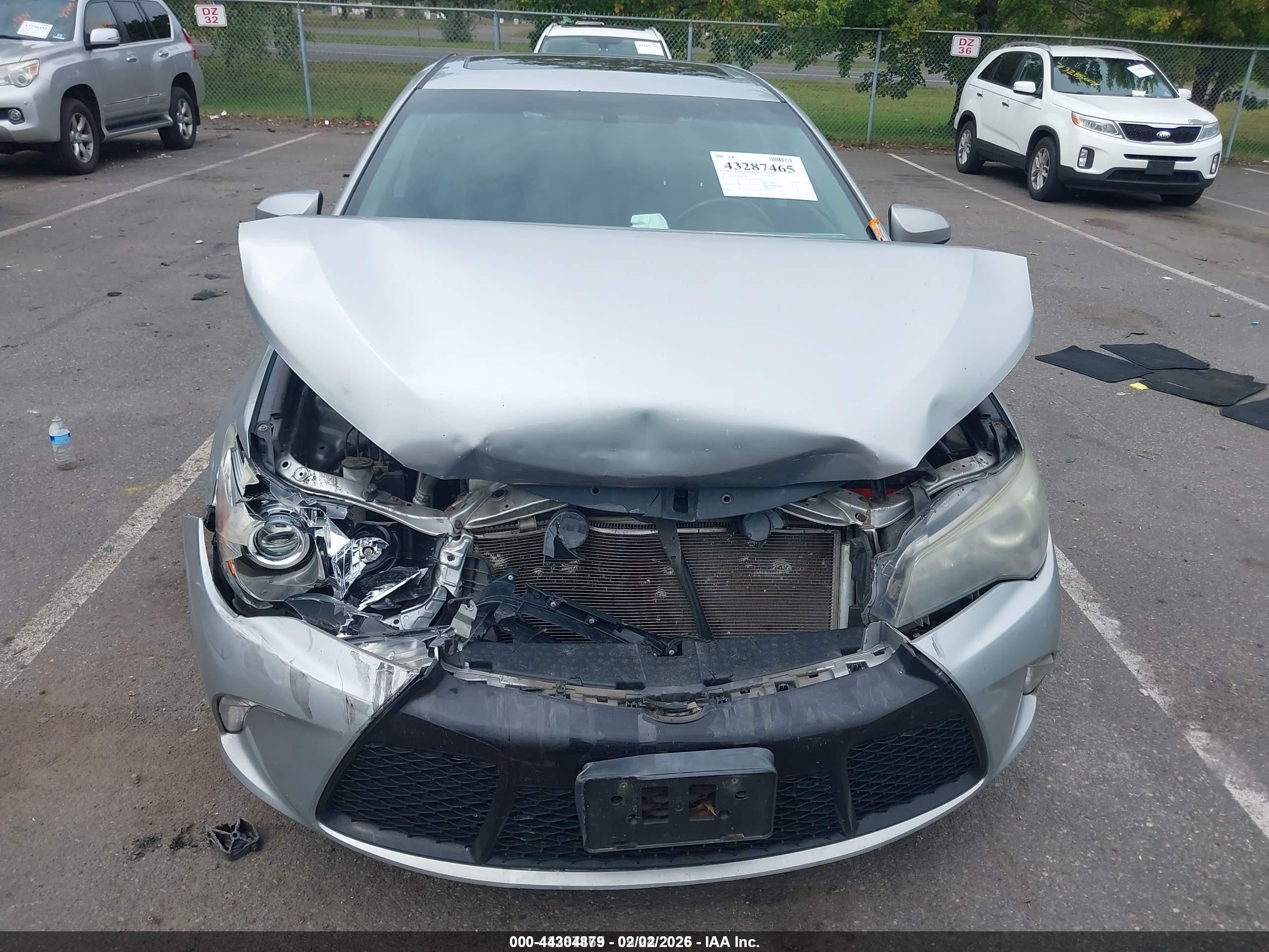 2015 Toyota Camry Se Gray vin: 4T1BF1FKXFU915232