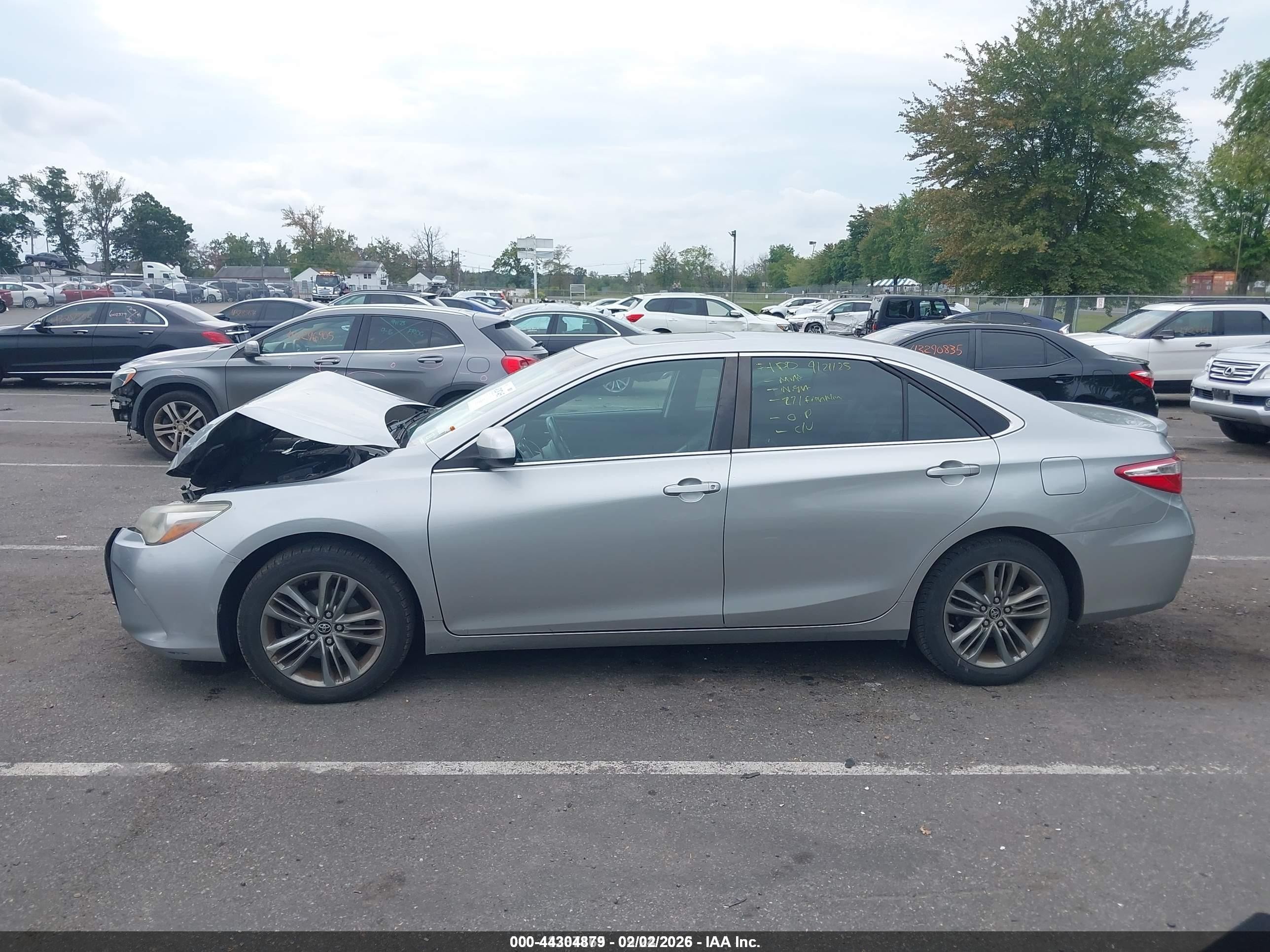 2015 Toyota Camry Se Gray vin: 4T1BF1FKXFU915232
