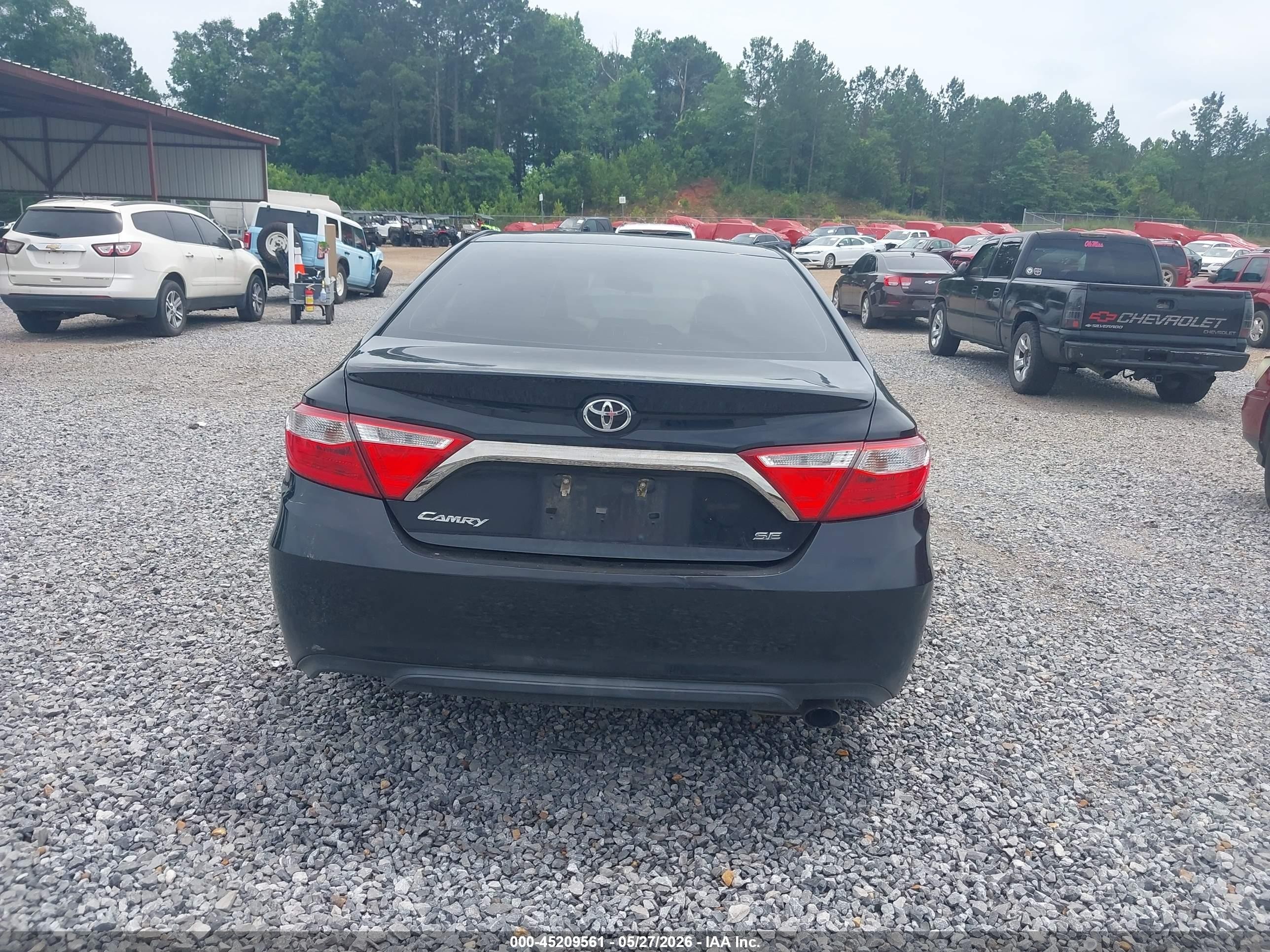 2015 Toyota Camry Se Черный vin: 4T1BF1FKXFU981554