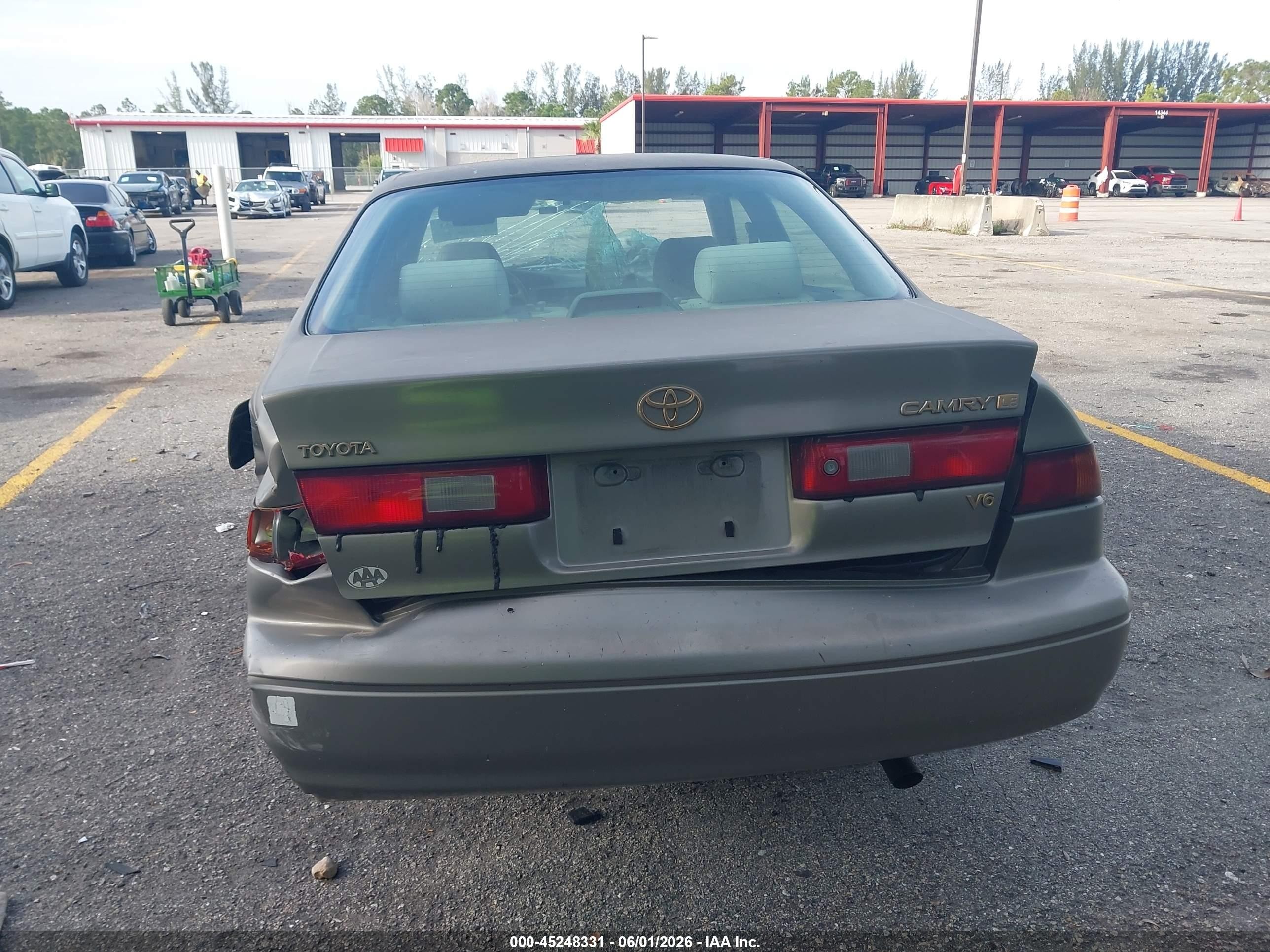 1997 Toyota Camry Le V6 Silver vin: 4T1BF22K0VU001243