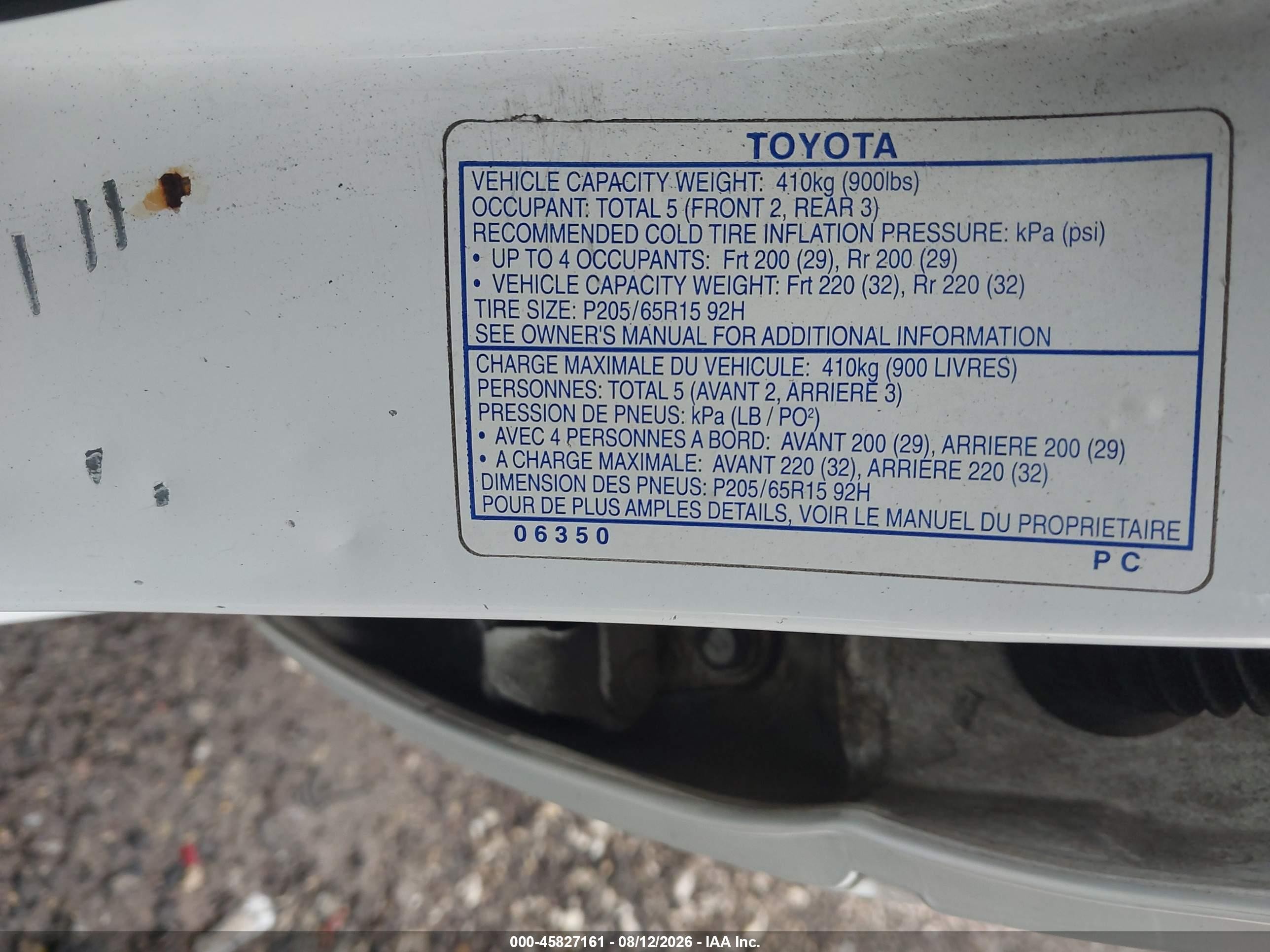 2000 Toyota Camry Le V6 White vin: 4T1BF22K0YU942129