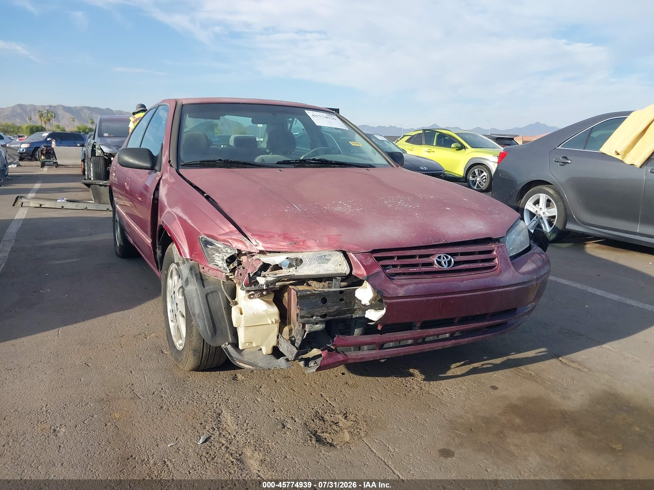 1997 Toyota Camry Le V6 Red vin: 4T1BF22K8VU019943