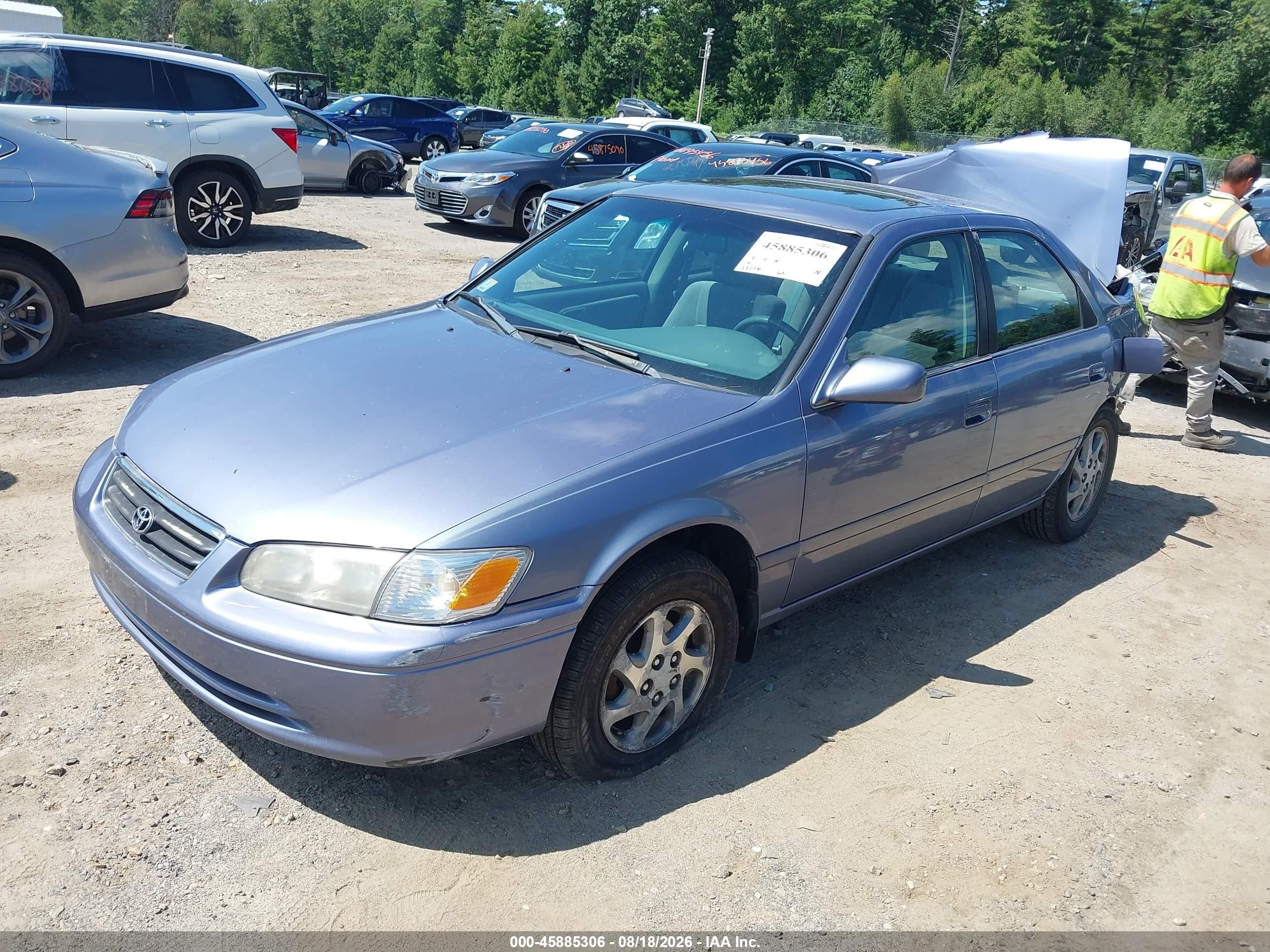 2000 Toyota Camry Le V6 Blue vin: 4T1BF22KXYU097760
