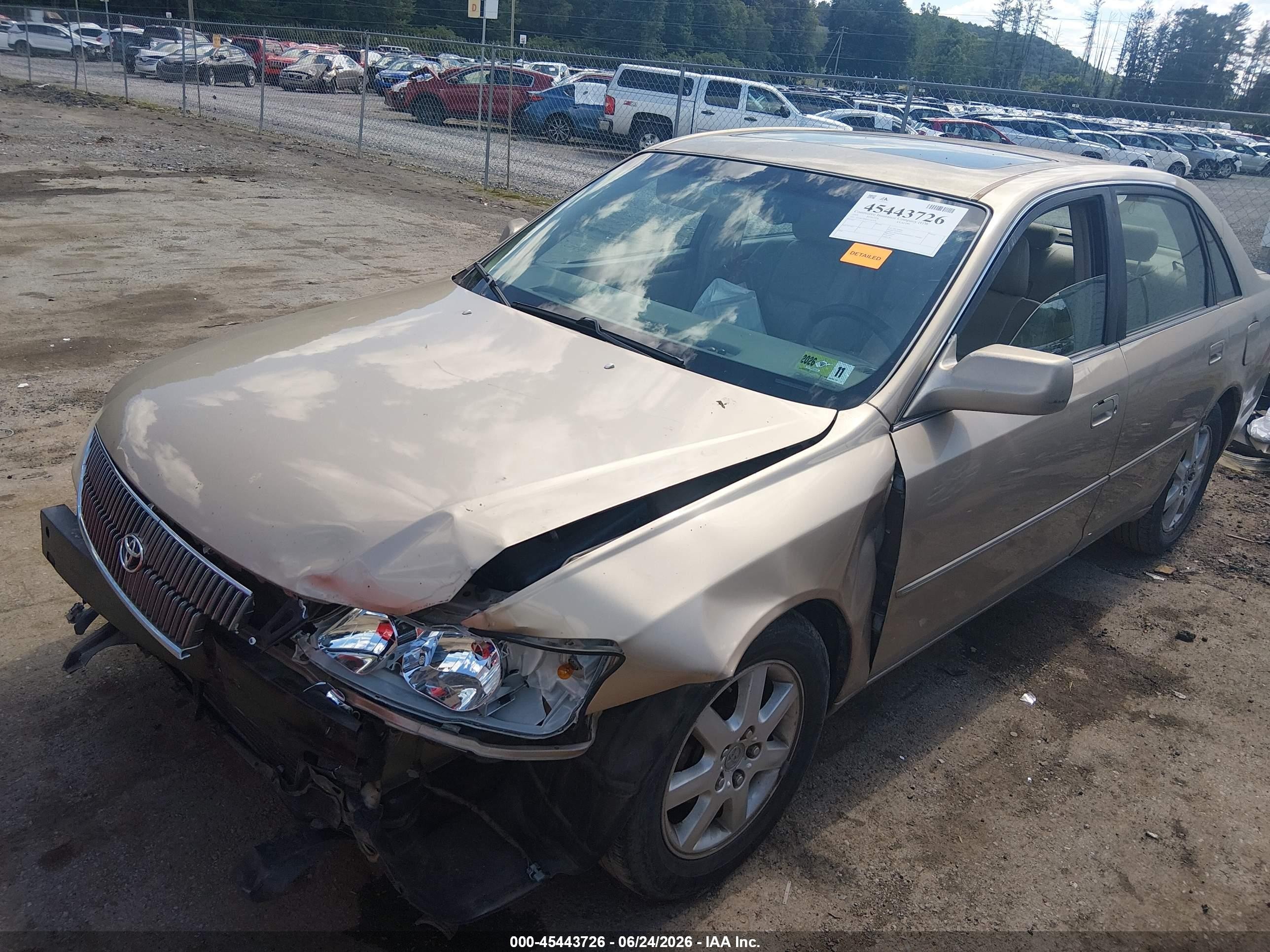 2001 Toyota Avalon Xls Gold vin: 4T1BF28B01U141536