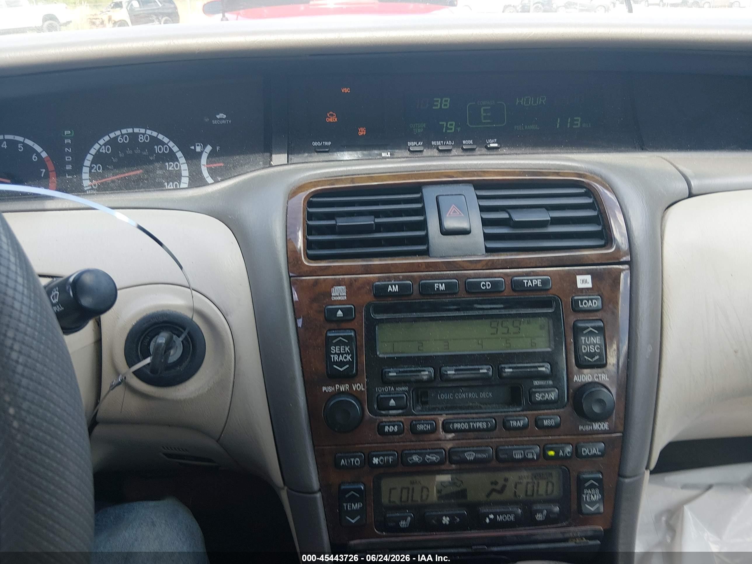 2001 Toyota Avalon Xls Gold vin: 4T1BF28B01U141536