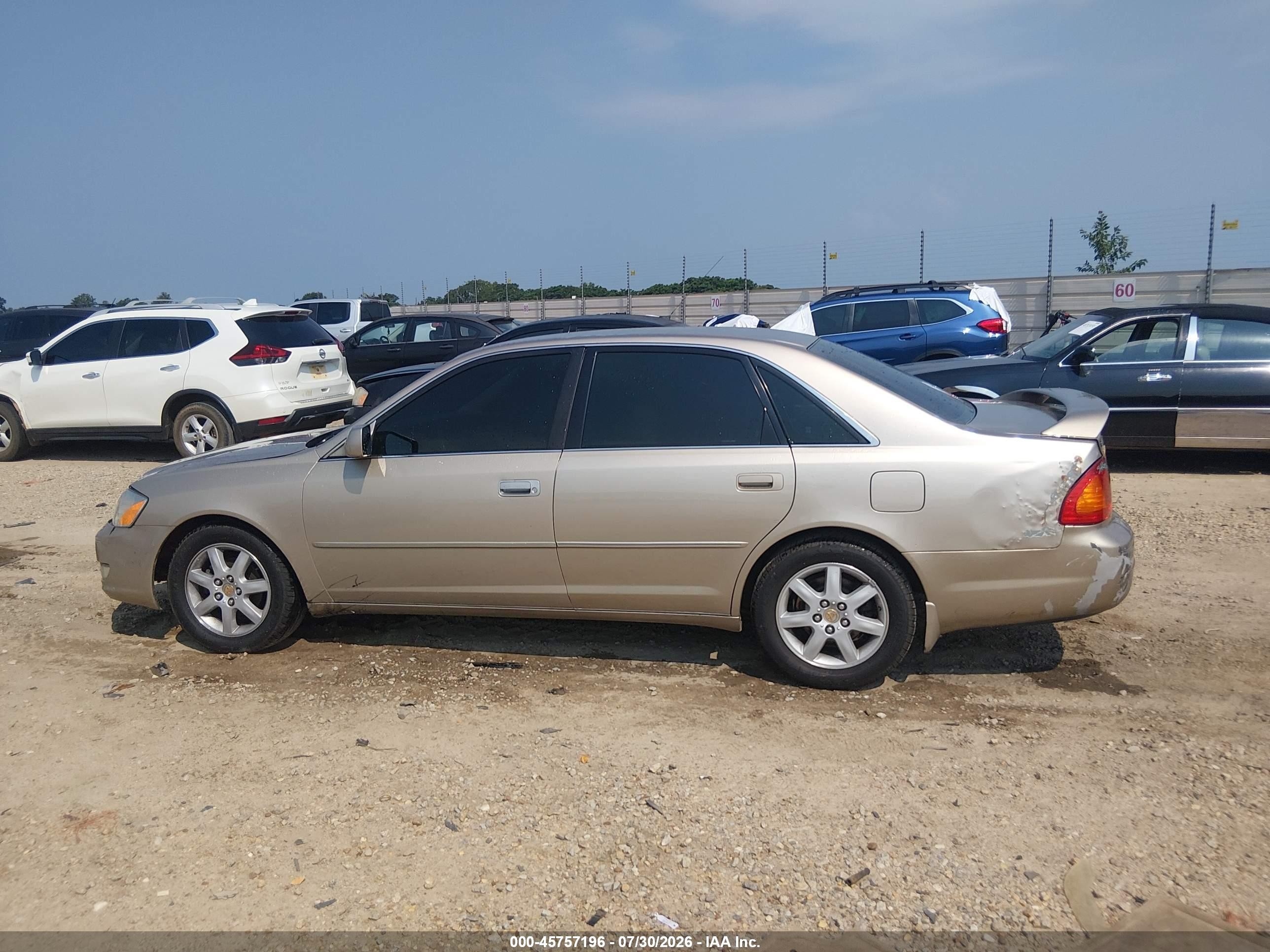 2001 Toyota Avalon Xls Gold vin: 4T1BF28B01U195306