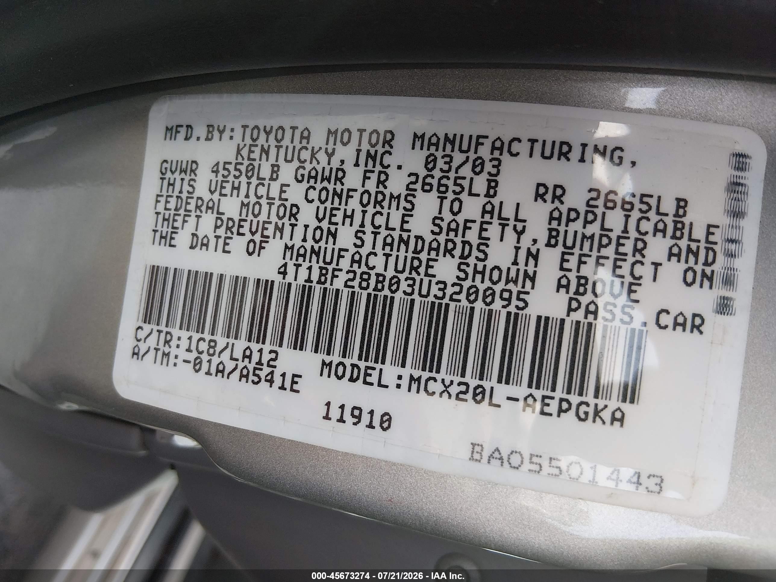 2003 Toyota Avalon Xls Silver vin: 4T1BF28B03U320095