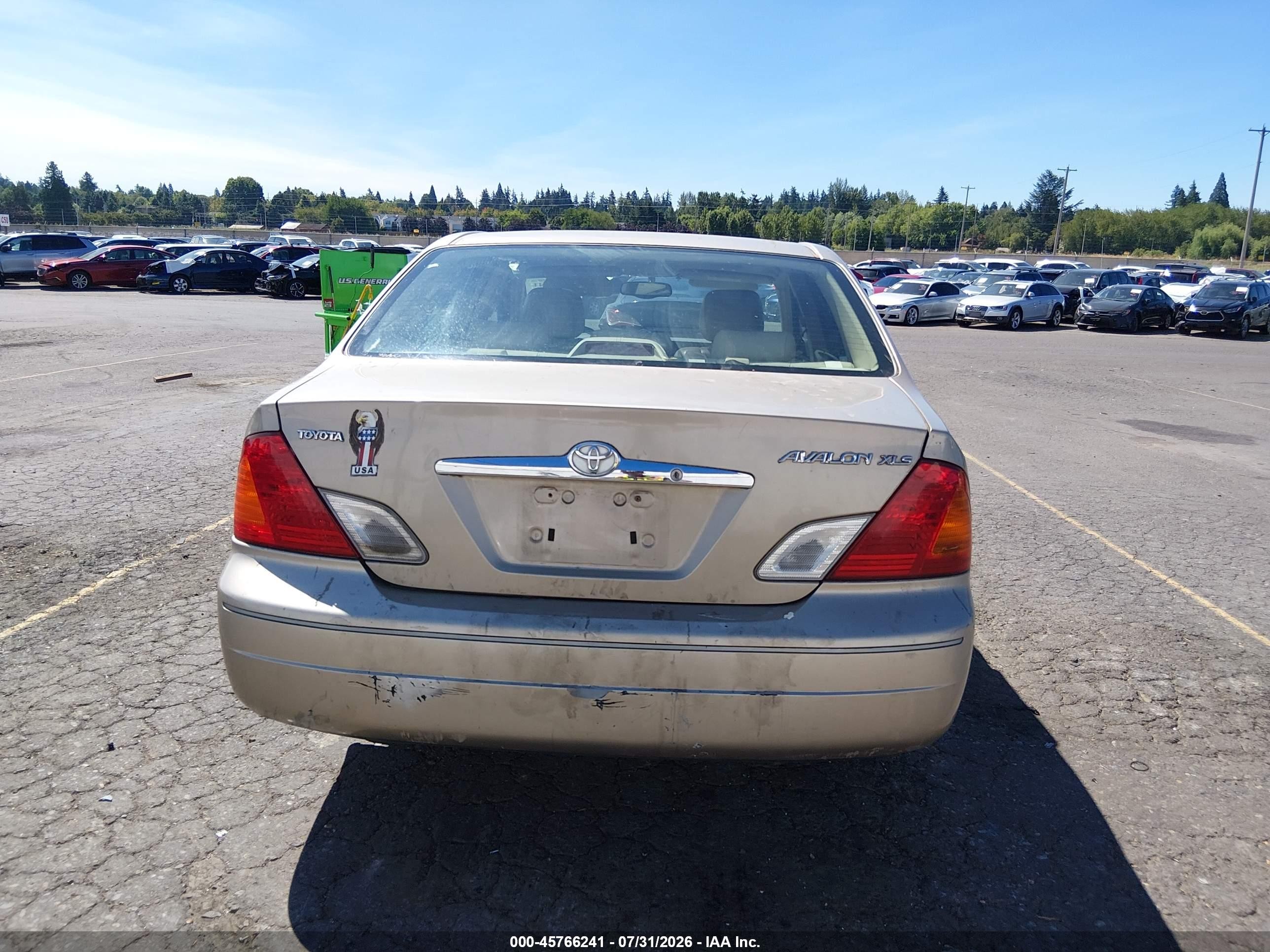 2000 Toyota Avalon Xls Золотой vin: 4T1BF28B0YU009371