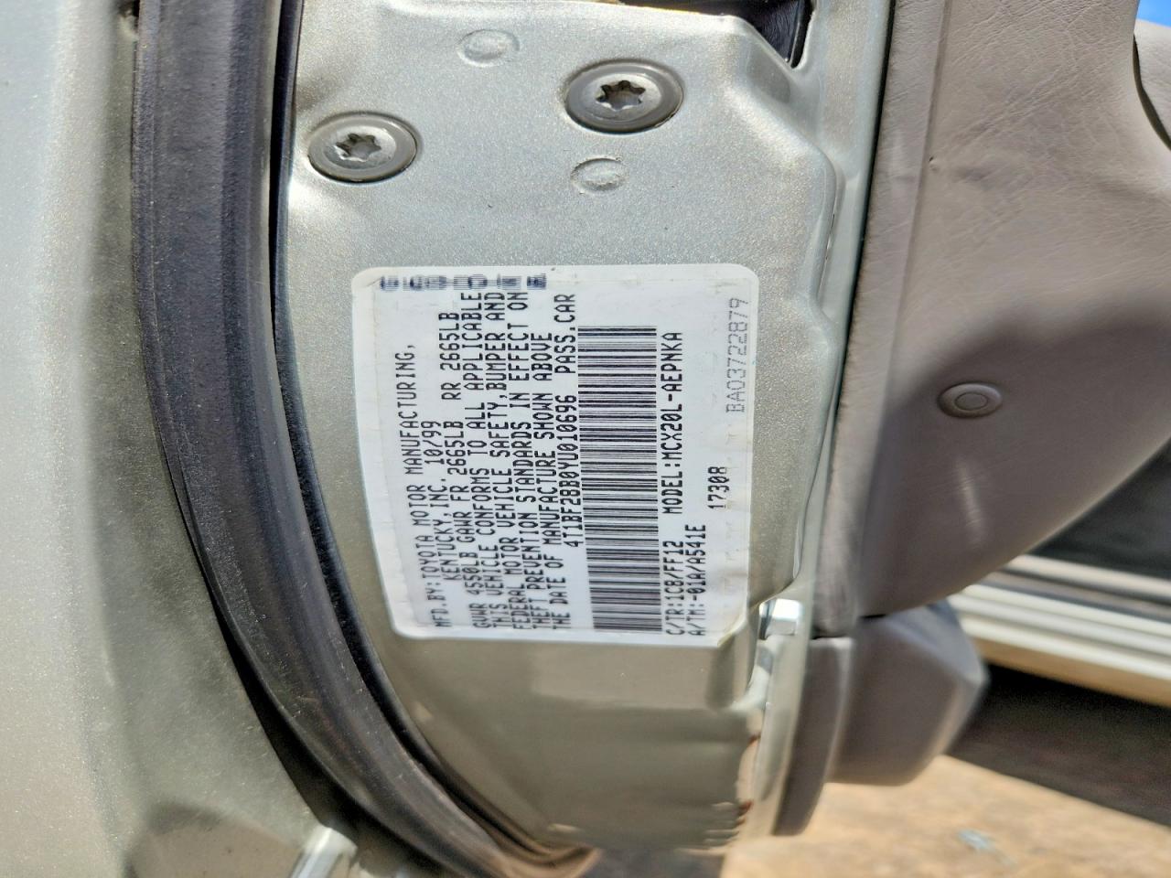 2000 Toyota Avalon Xl Silver vin: 4T1BF28B0YU010696