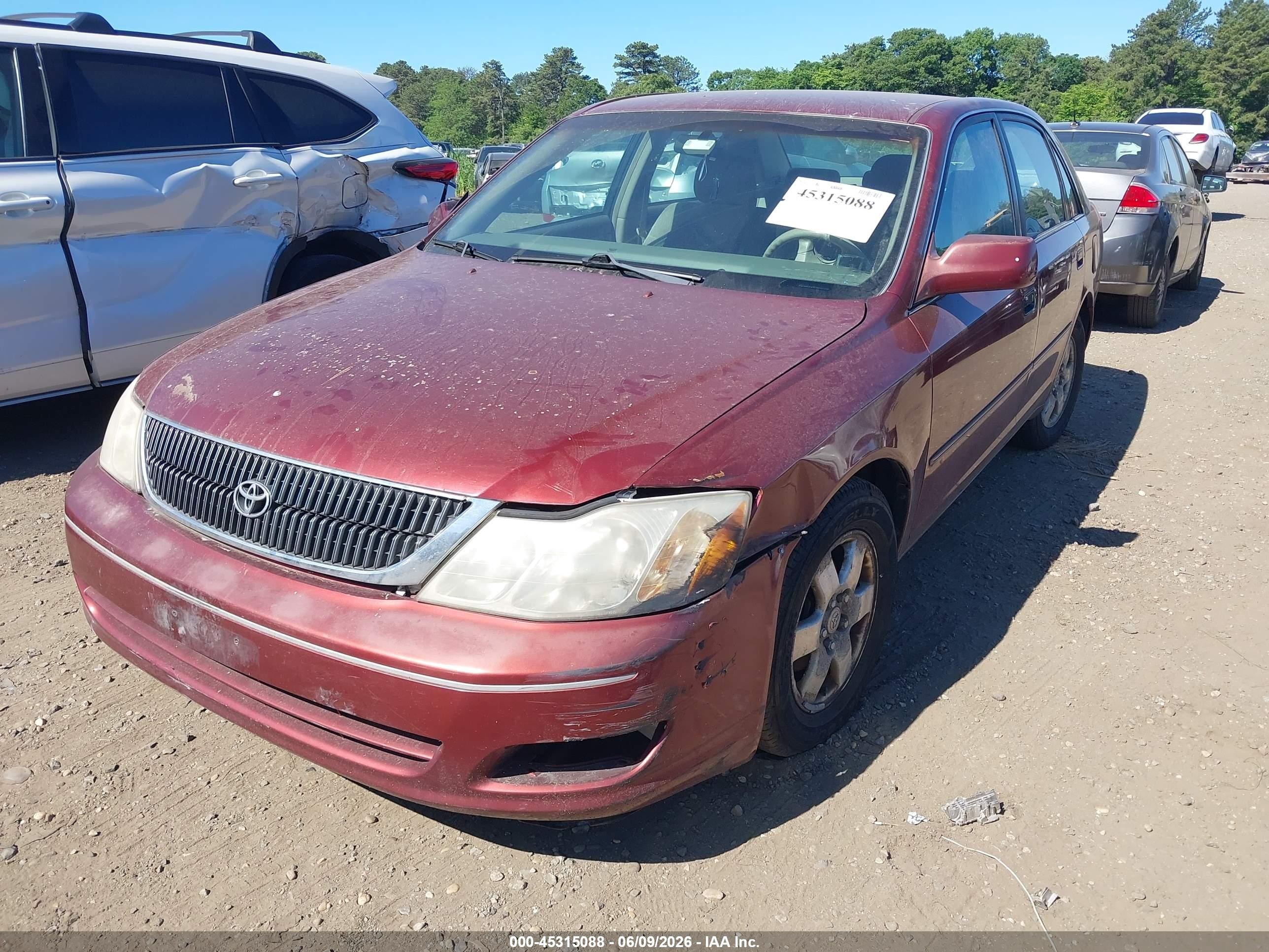 2000 Toyota Avalon Xl Red vin: 4T1BF28B0YU016711