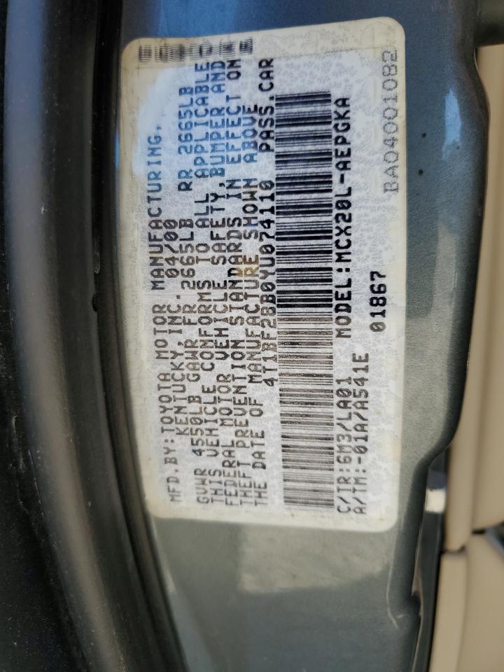 2000 Toyota Avalon Gray vin: 4T1BF28B0YU074110