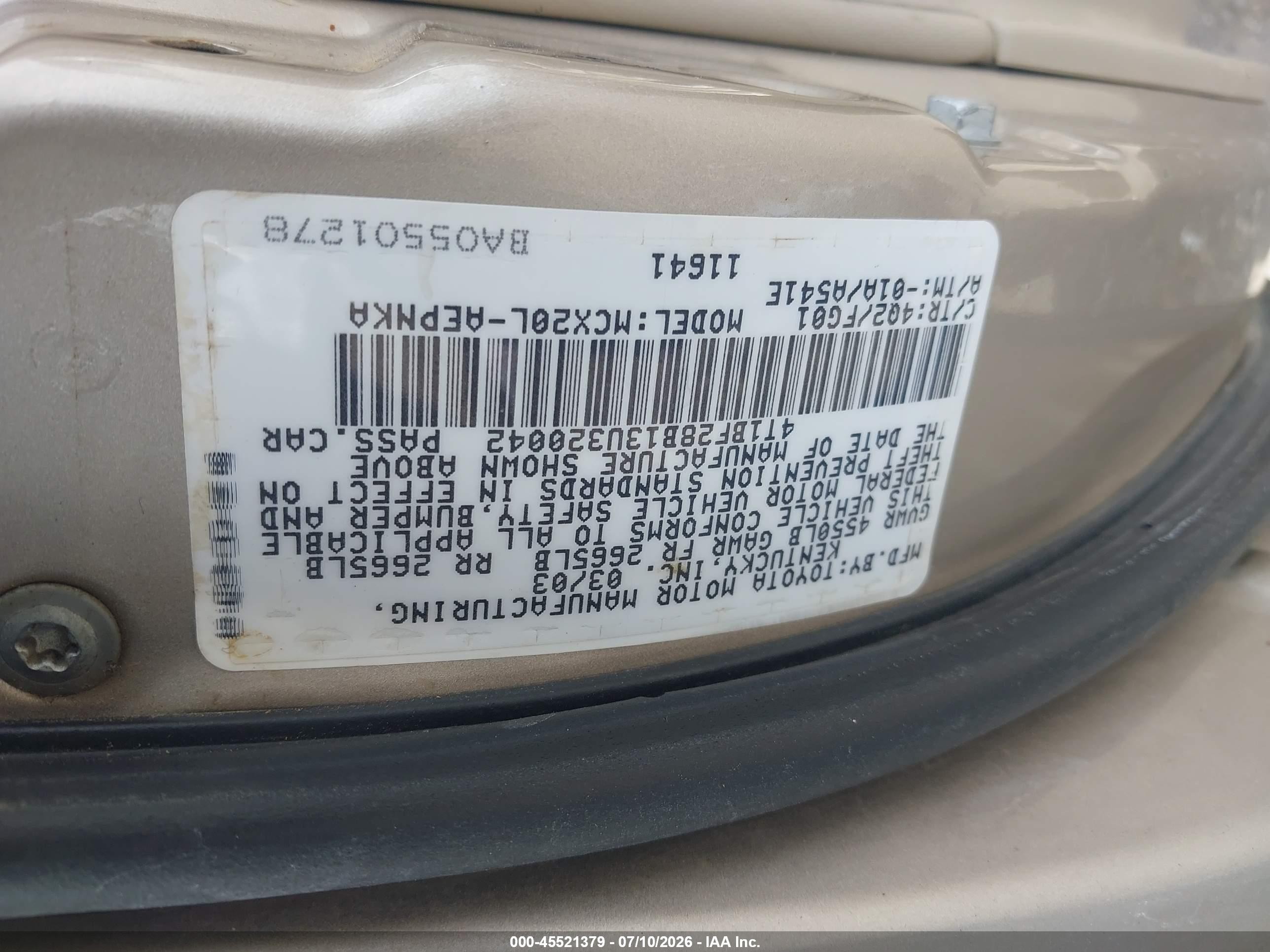 2003 Toyota Avalon Xl Коричневый vin: 4T1BF28B13U320042