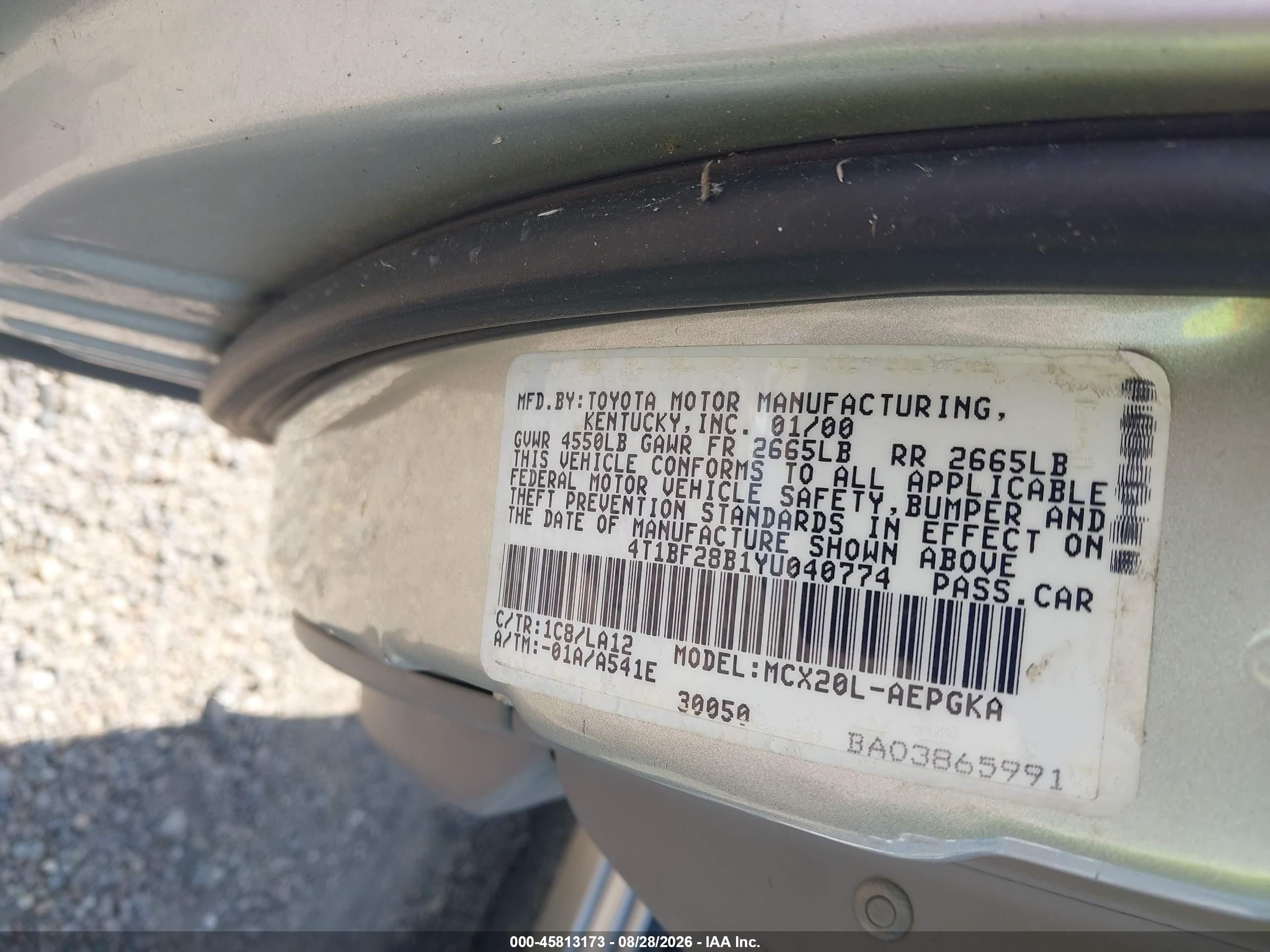 2000 Toyota Avalon Xls Tan vin: 4T1BF28B1YU040774