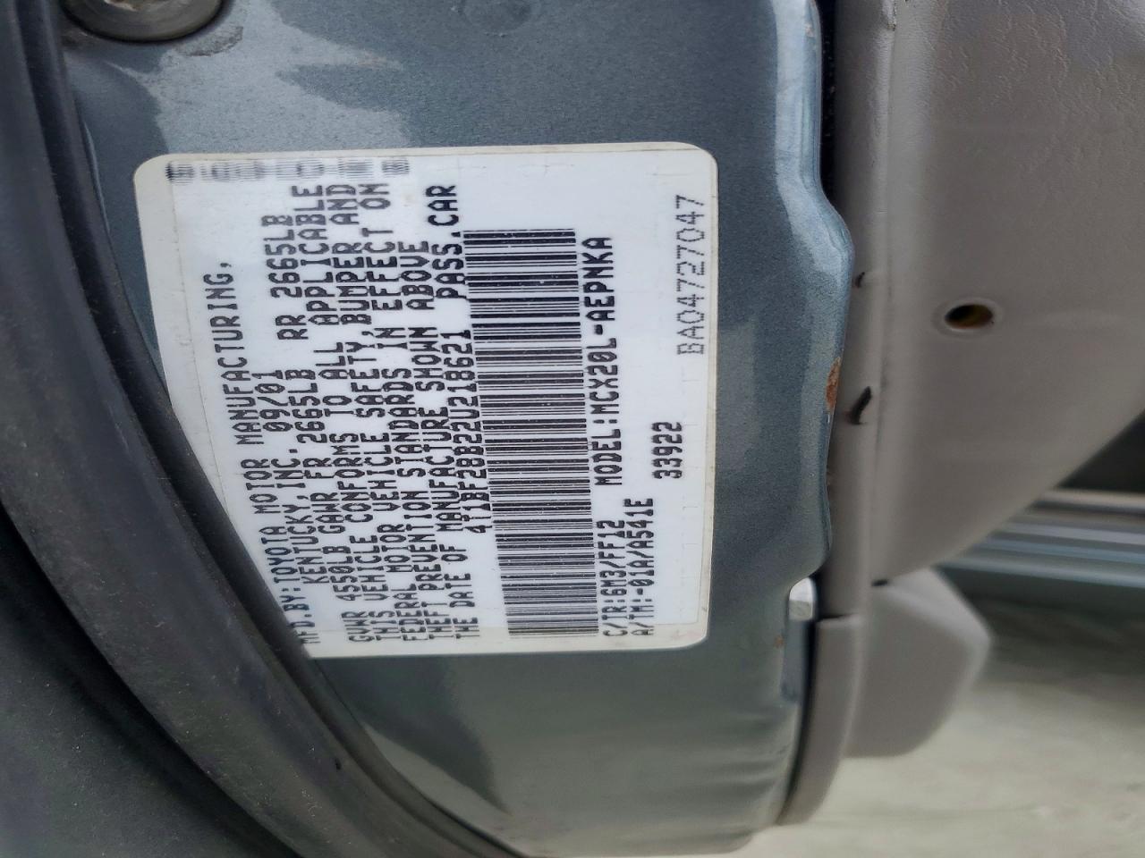 2002 Toyota Avalon Xl Blue vin: 4T1BF28B22U218621
