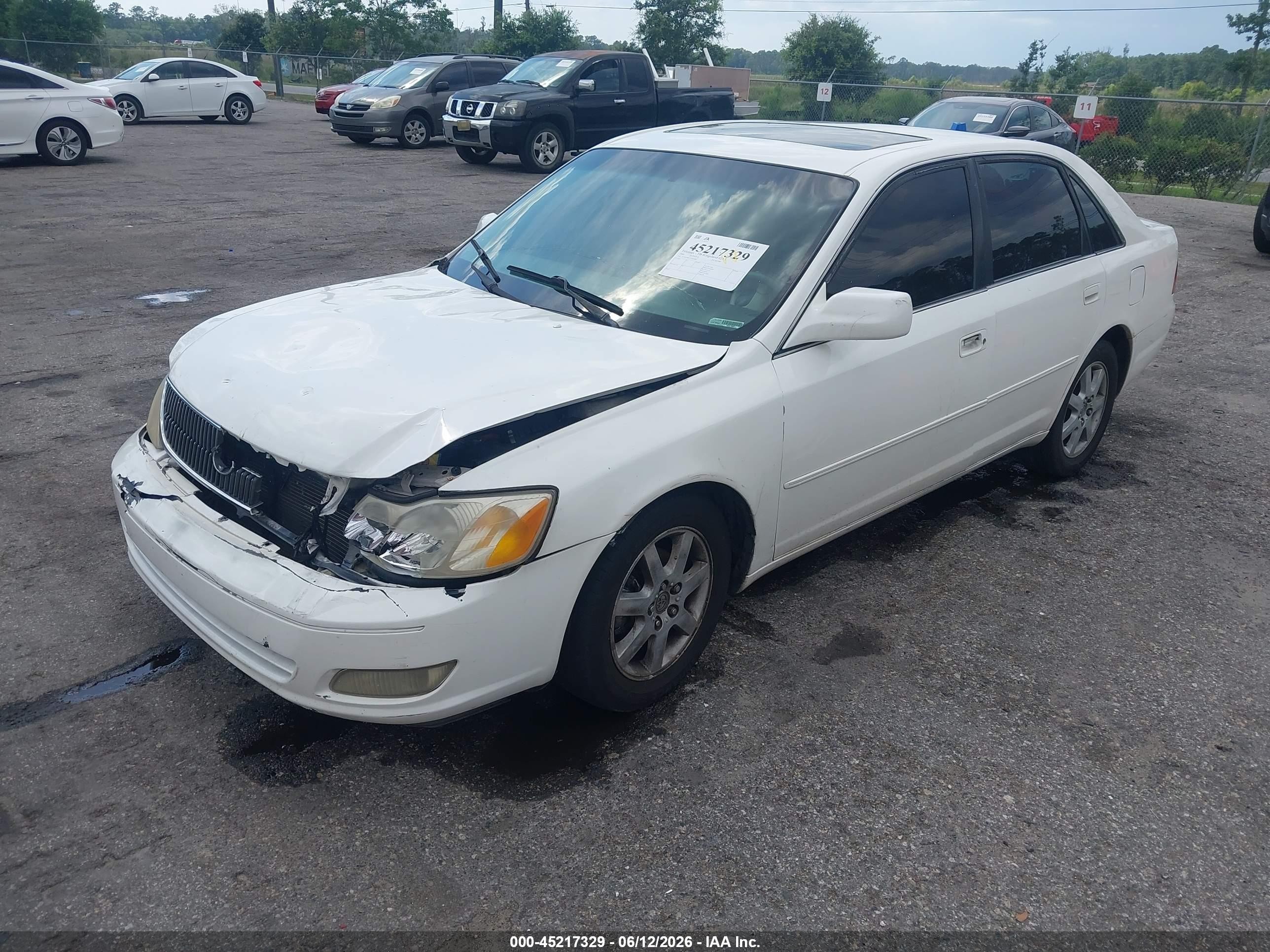 2000 Toyota Avalon Xls White vin: 4T1BF28B2YU045885