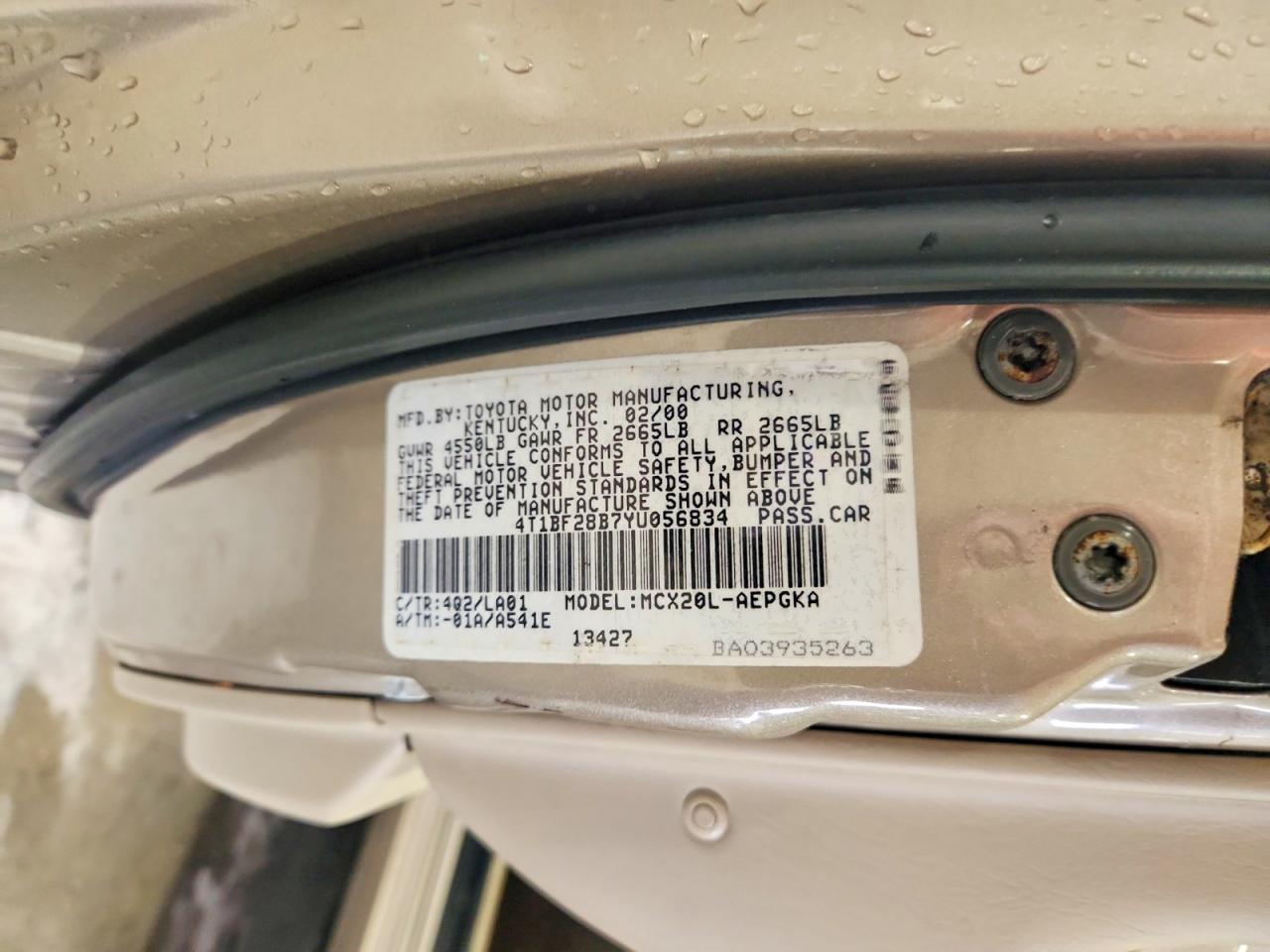 2000 Toyota Avalon Xls Tan vin: 4T1BF28B2YU069037