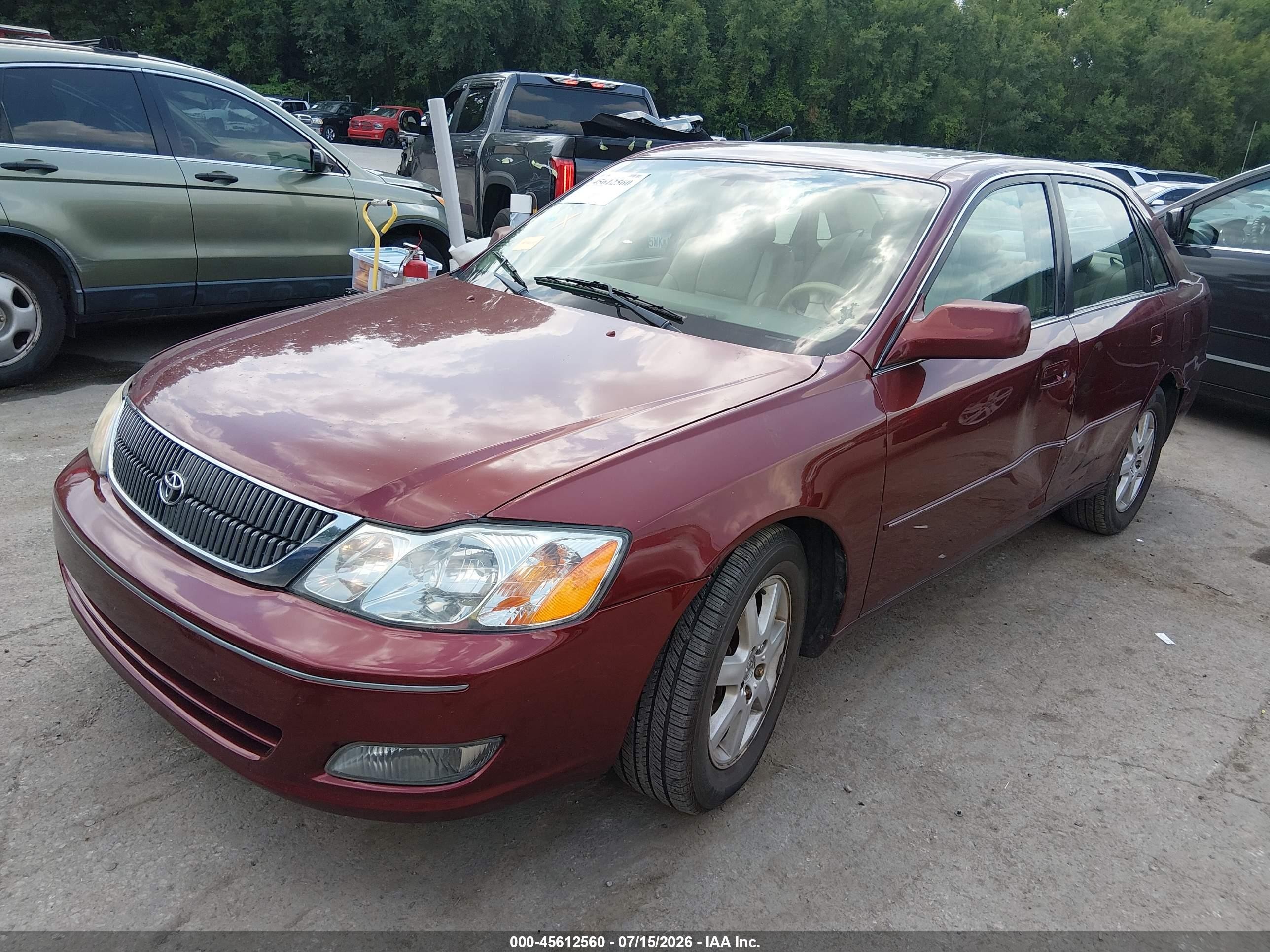 2001 Toyota Avalon Xls Maroon vin: 4T1BF28B31U178676