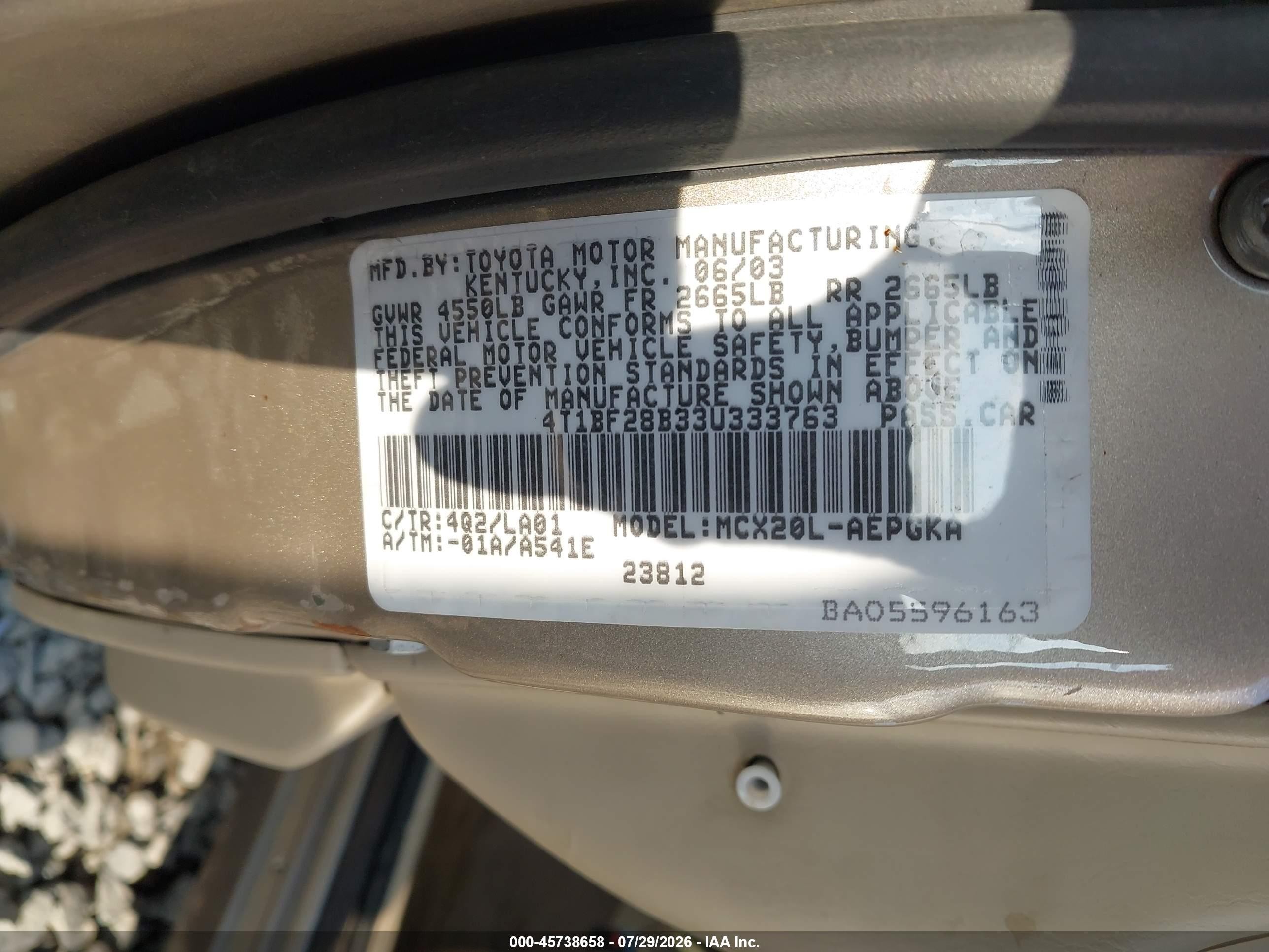 2003 Toyota Avalon Xls Brown vin: 4T1BF28B33U333763