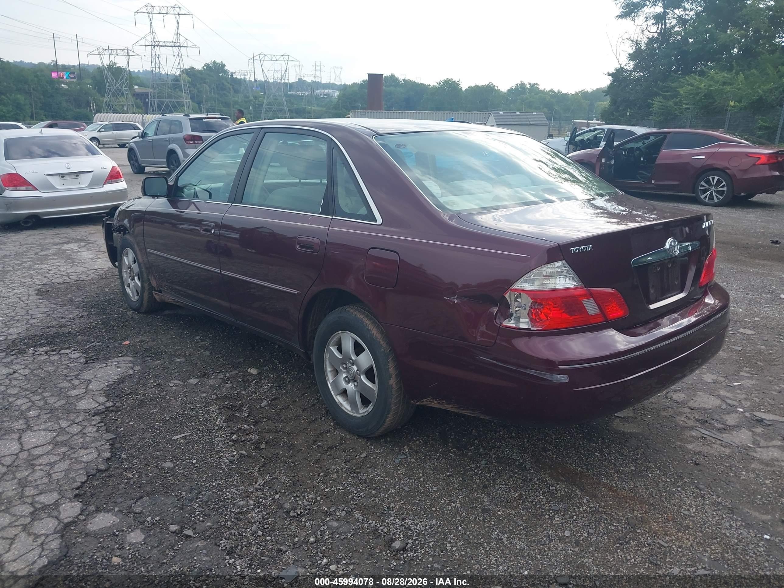 2004 Toyota Avalon Xl Burgundy vin: 4T1BF28B34U389882