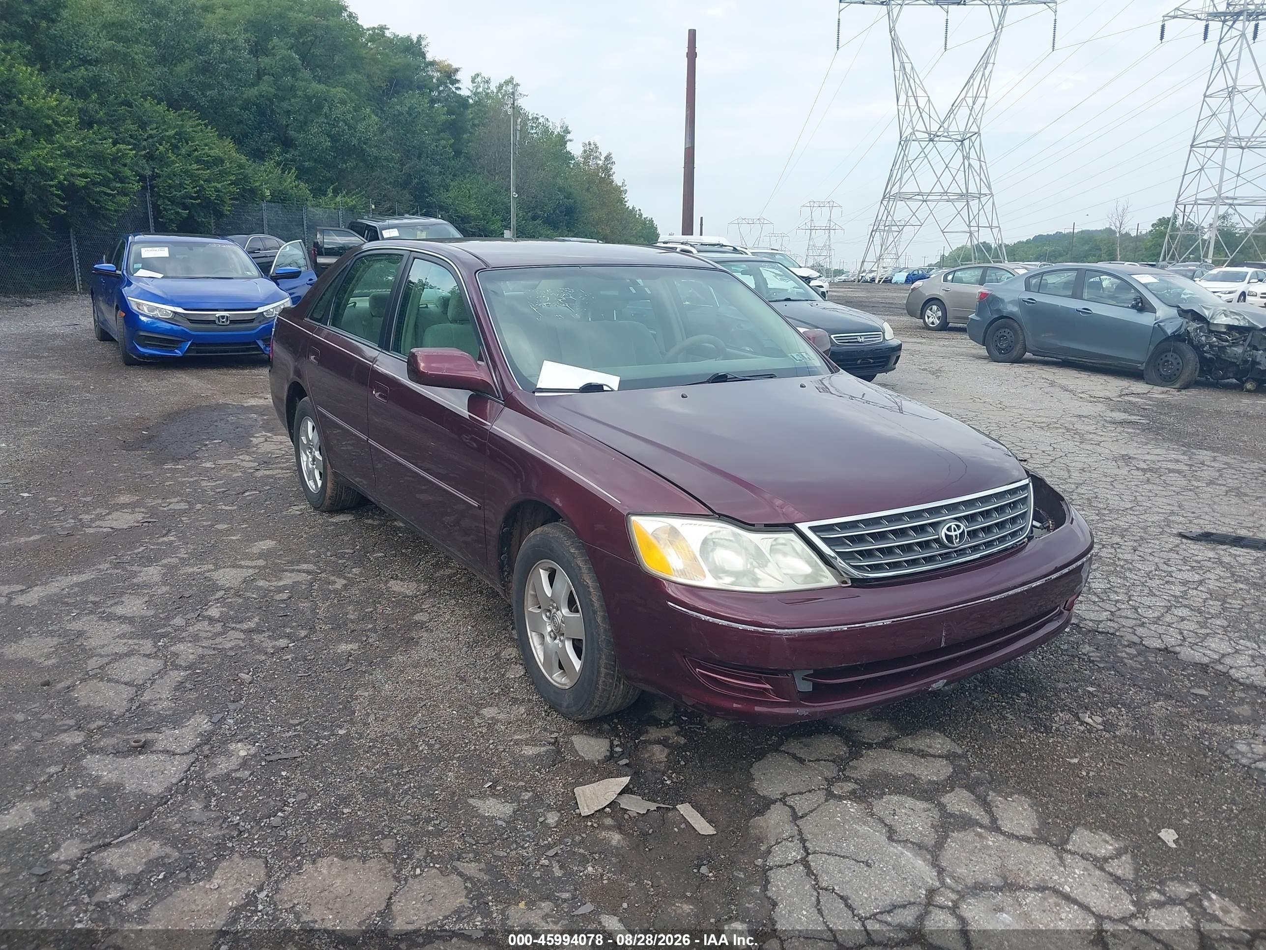 2004 Toyota Avalon Xl Burgundy vin: 4T1BF28B34U389882