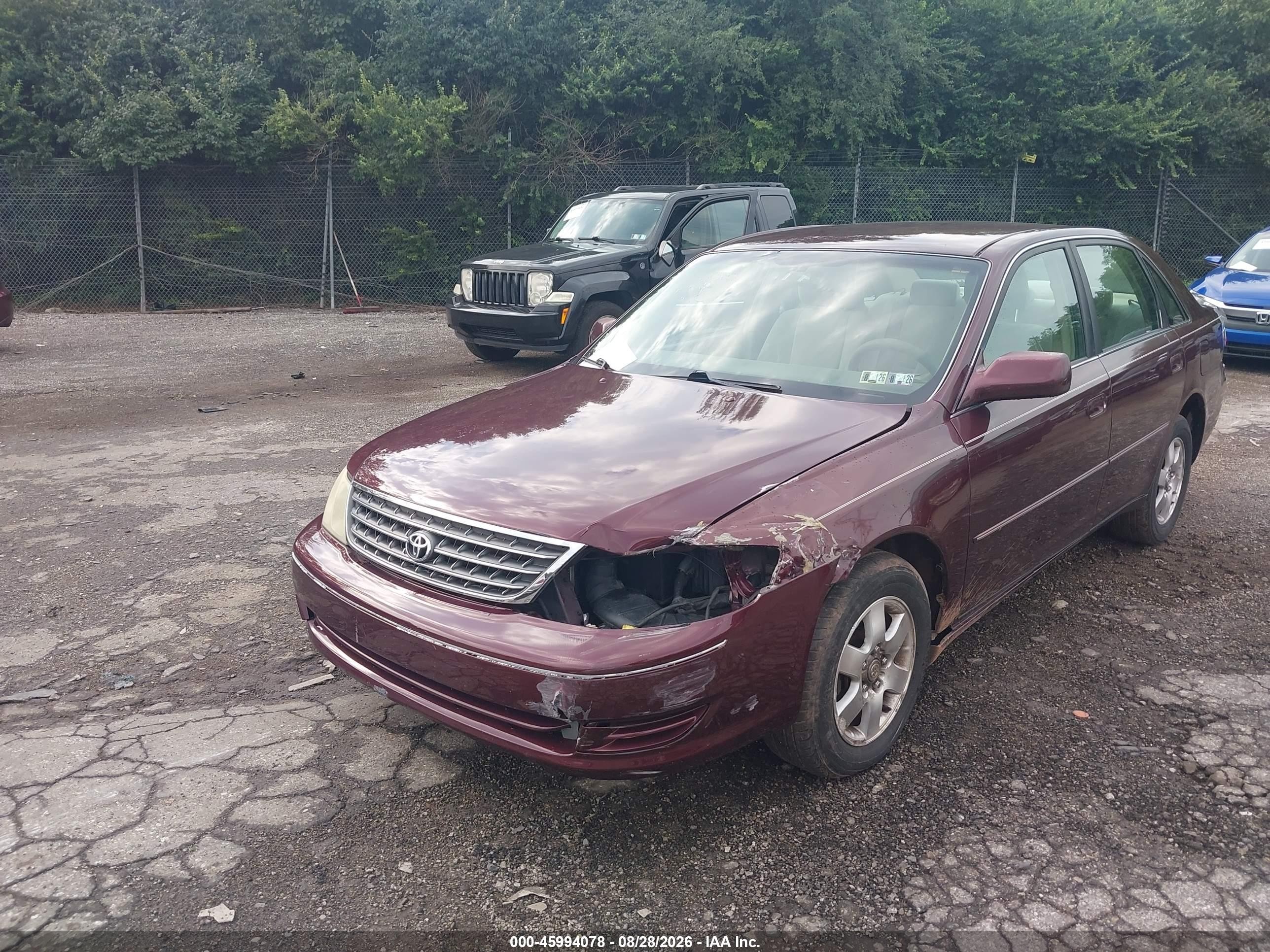 2004 Toyota Avalon Xl Burgundy vin: 4T1BF28B34U389882