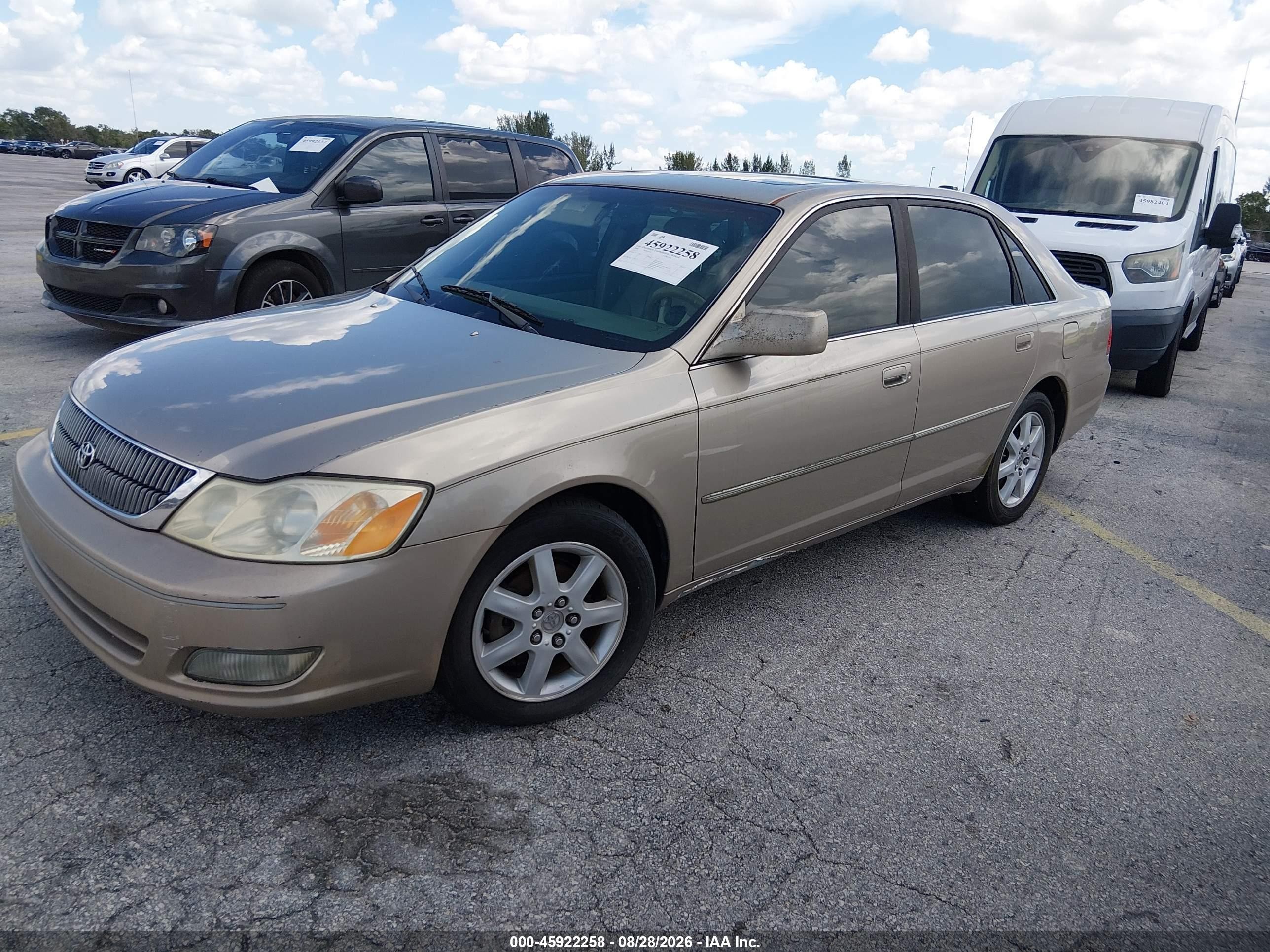 2000 Toyota Avalon Xl/xls Gold vin: 4T1BF28B3YU104765