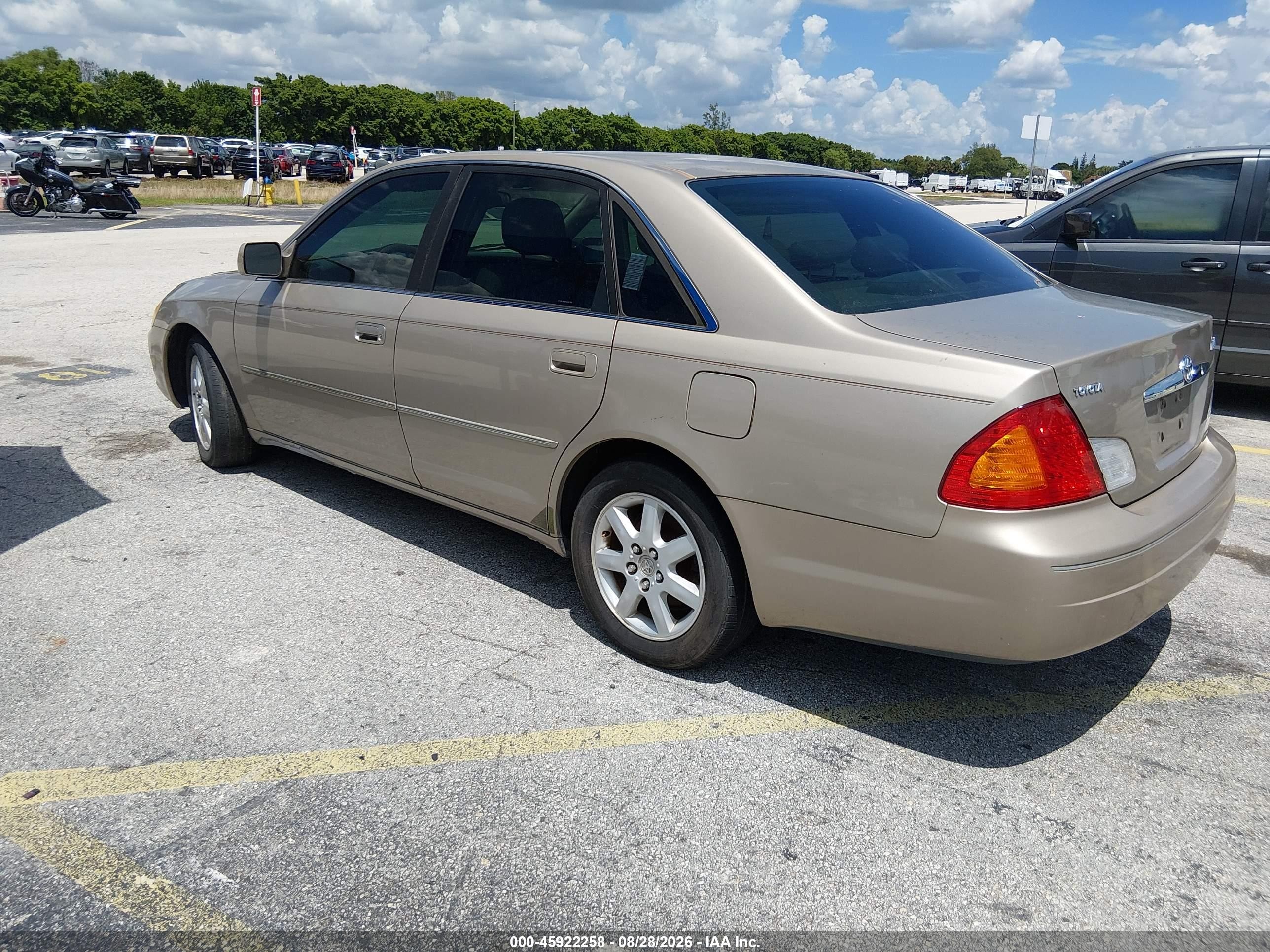 2000 Toyota Avalon Xl/xls Gold vin: 4T1BF28B3YU104765