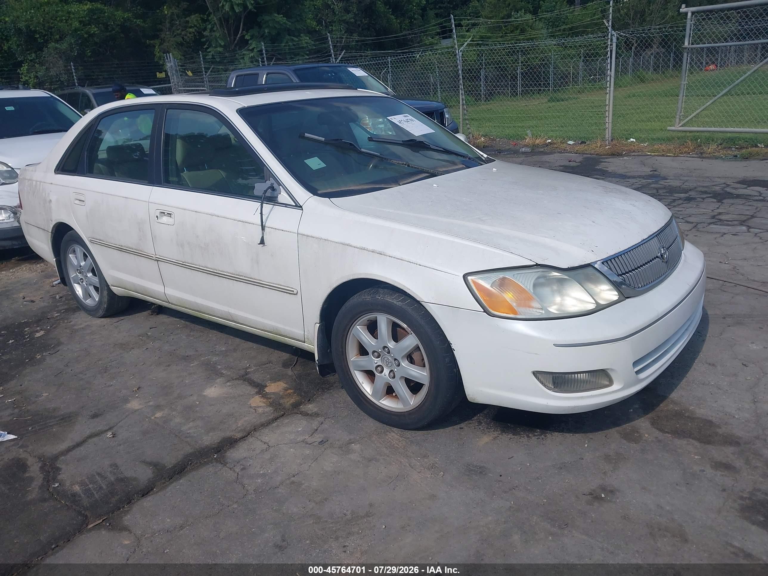 2001 Toyota Avalon Xls White vin: 4T1BF28B41U125131